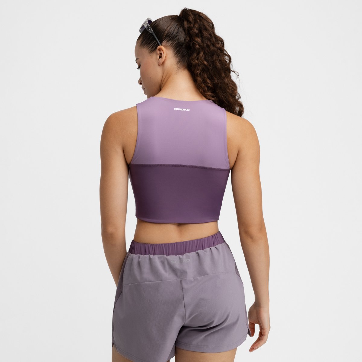 Crop Top sem Mangas Trail Running Phoenix Lilac Siroko Roxo-2