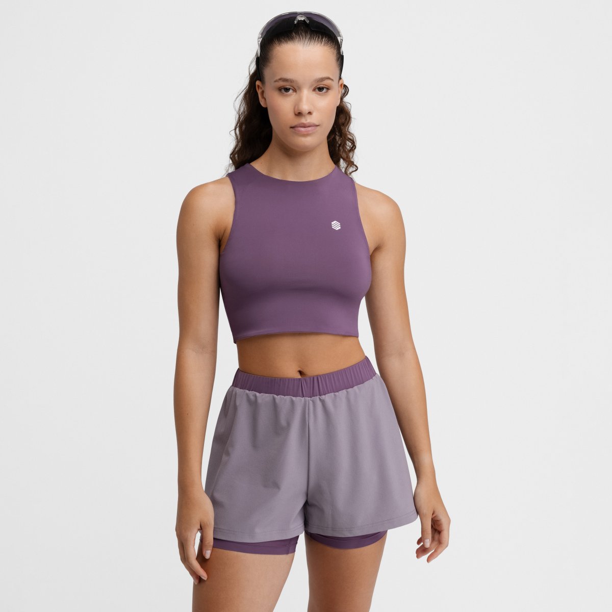 Crop Top sem Mangas Trail Running Phoenix Lilac Siroko Roxo-6