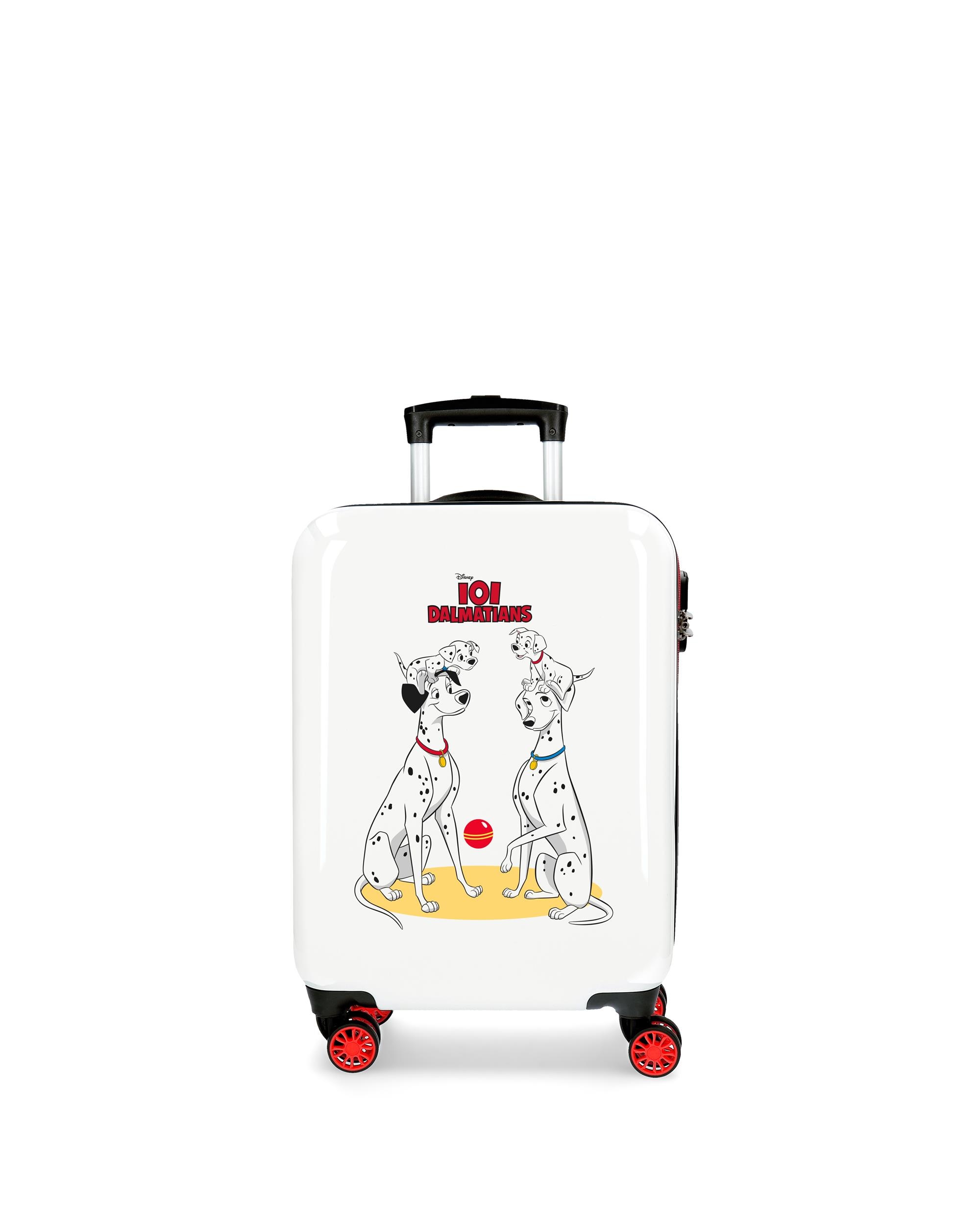 Mala de Cabine Infantil Dalmatians Rígida com Capacidade de 34l Branco-1