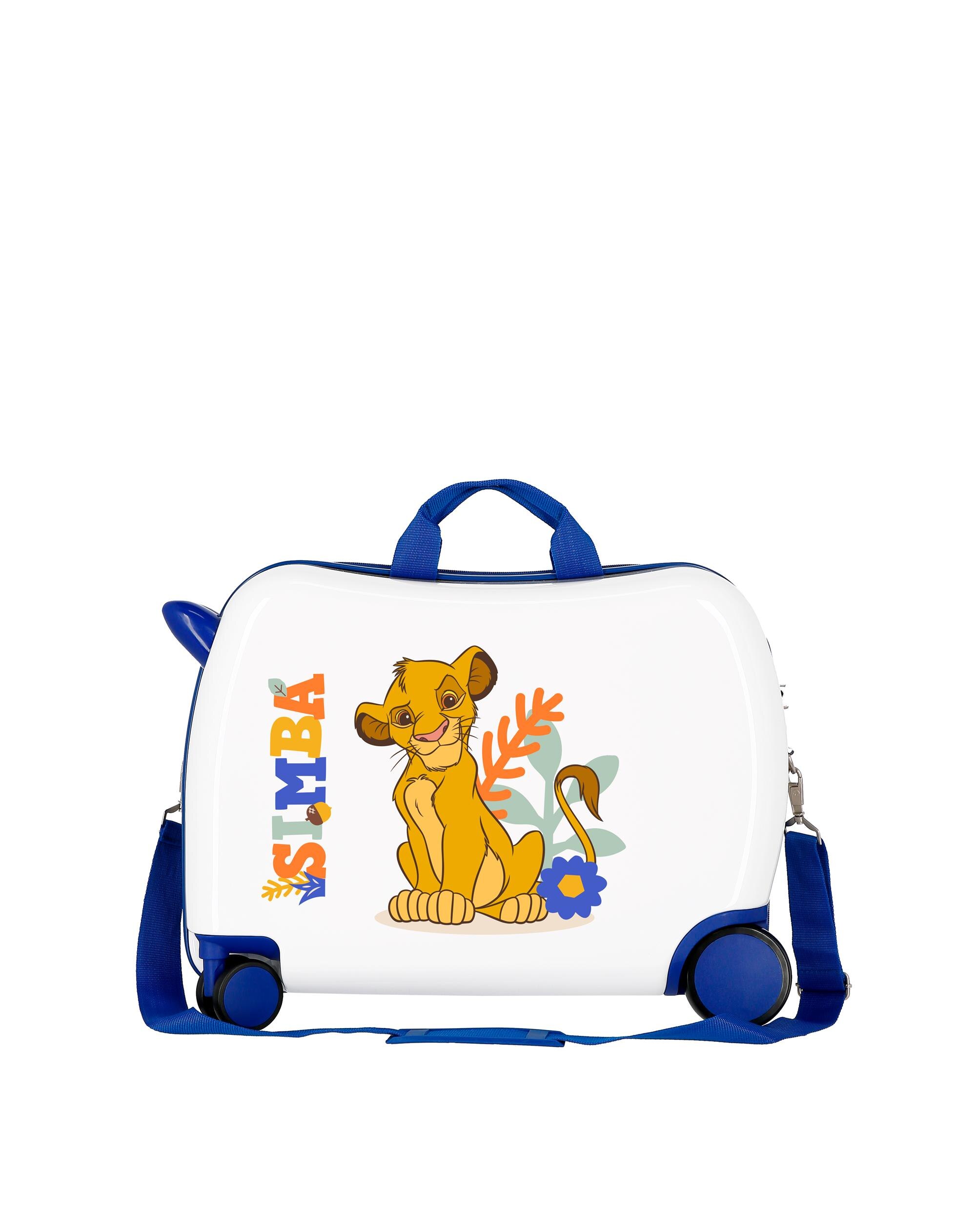 Mala de Cabine Infantil Simba Colors Rígida com Capacidade de 34l Branco / Azul-3