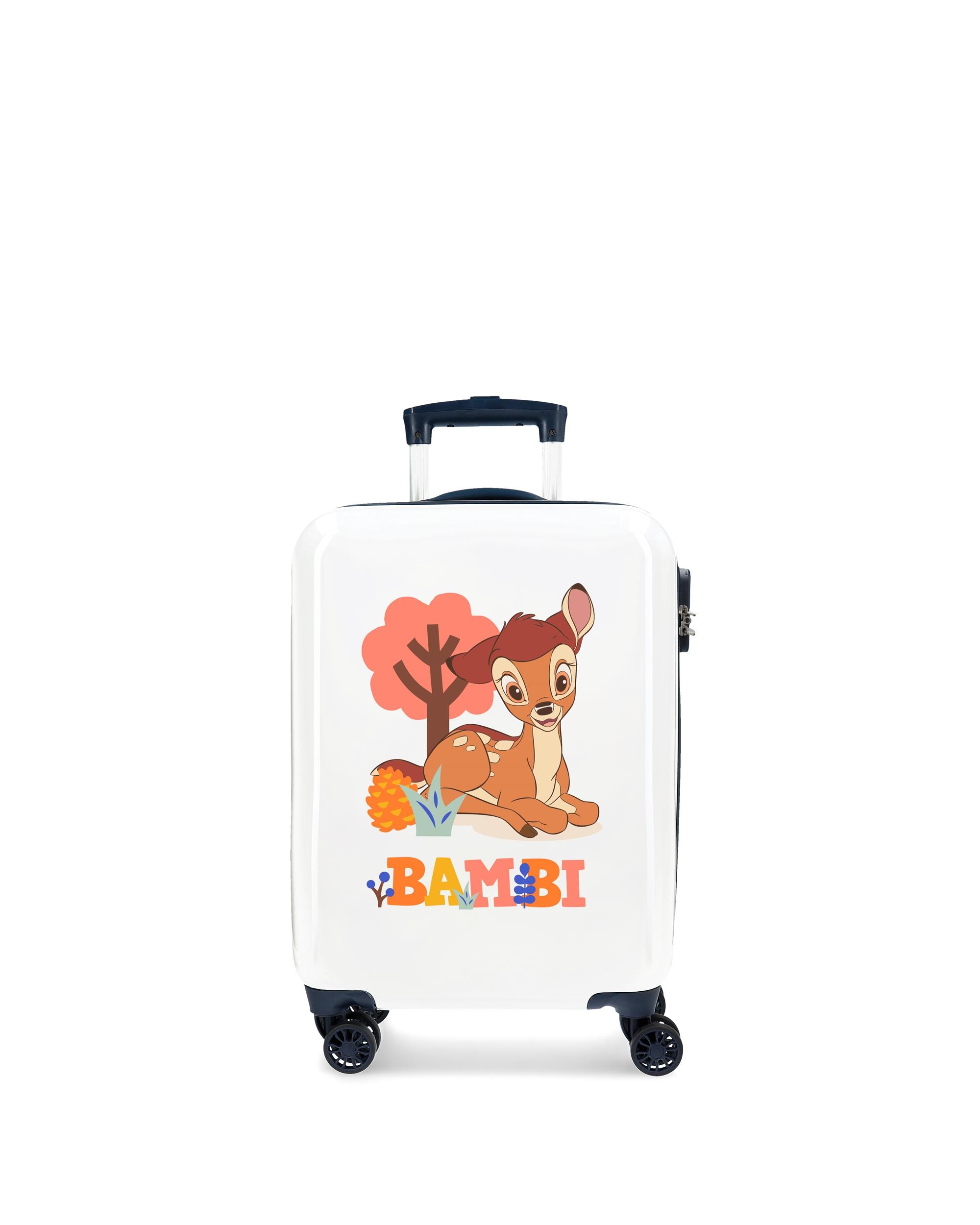 Mala de Cabine Infantil Bambi Rígida com Capacidade de 34l Branco-1