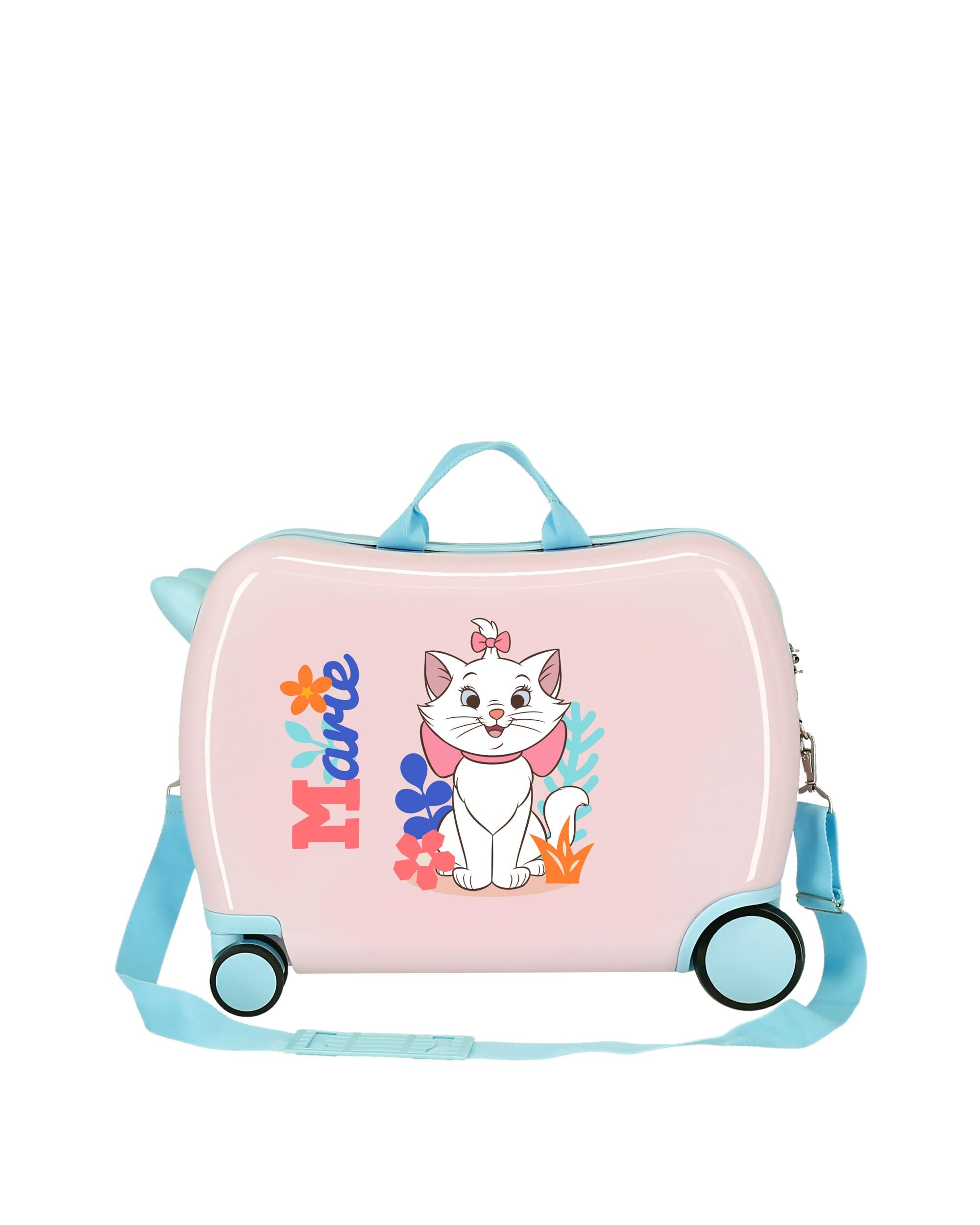 Mala Infantil 2 Rodas Multidirecionais Aristocats Marie Rosa-3