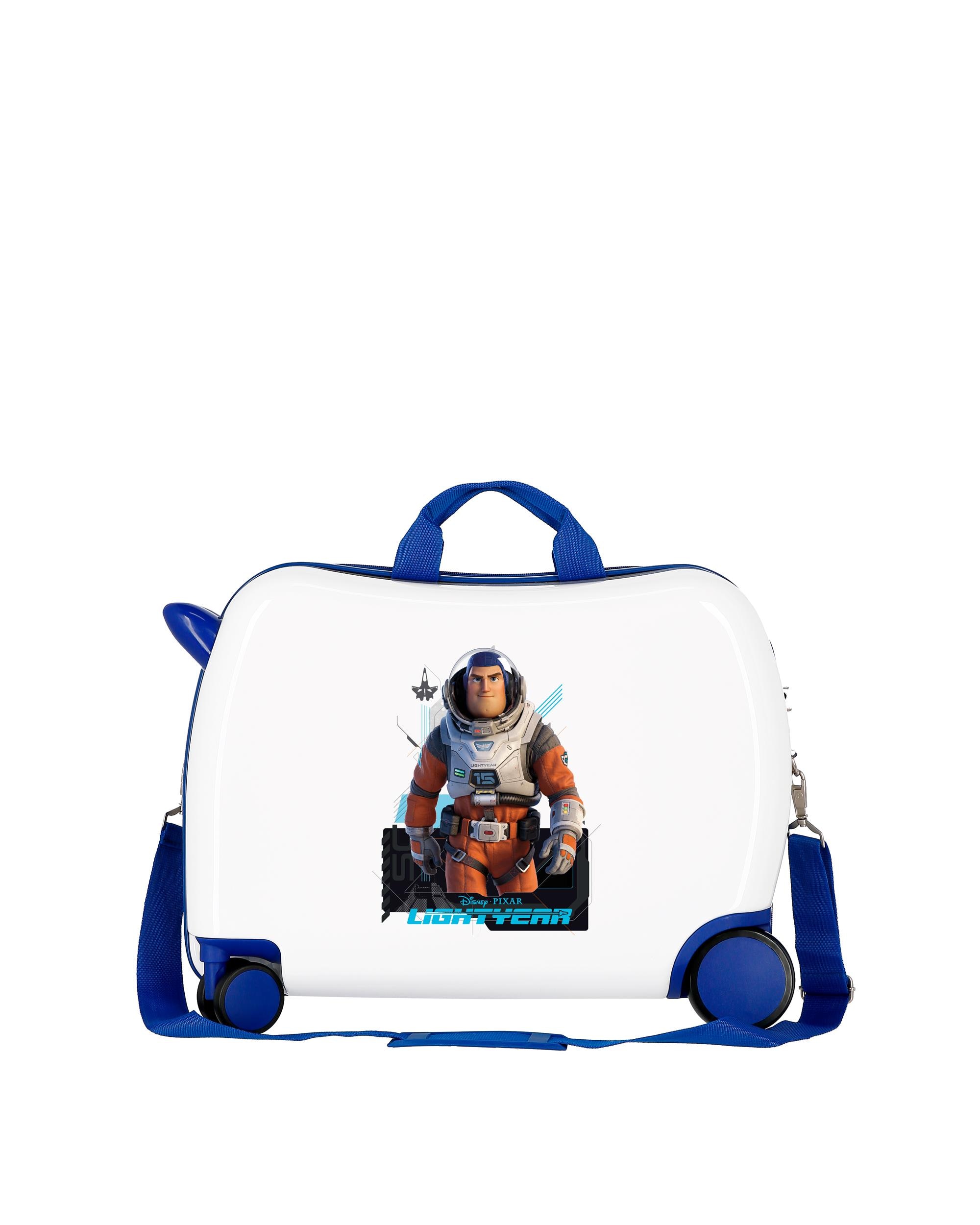 Mala Infantil 2 Rodas Multidirecionais Lightyear Branco-3