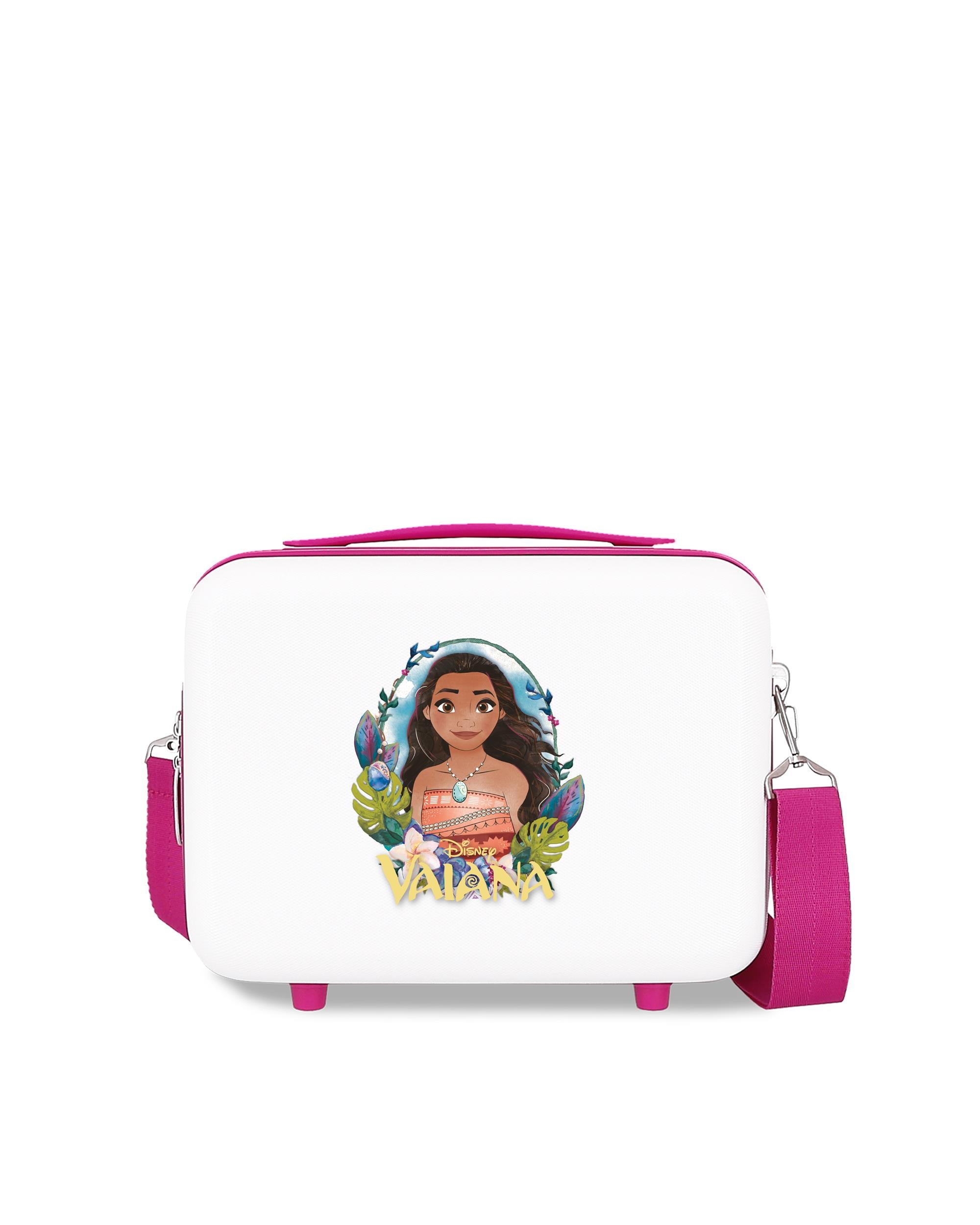 Necessaire Infantil Abs Vaiana com Capacidade de 9l Branco / Fúcsia-1