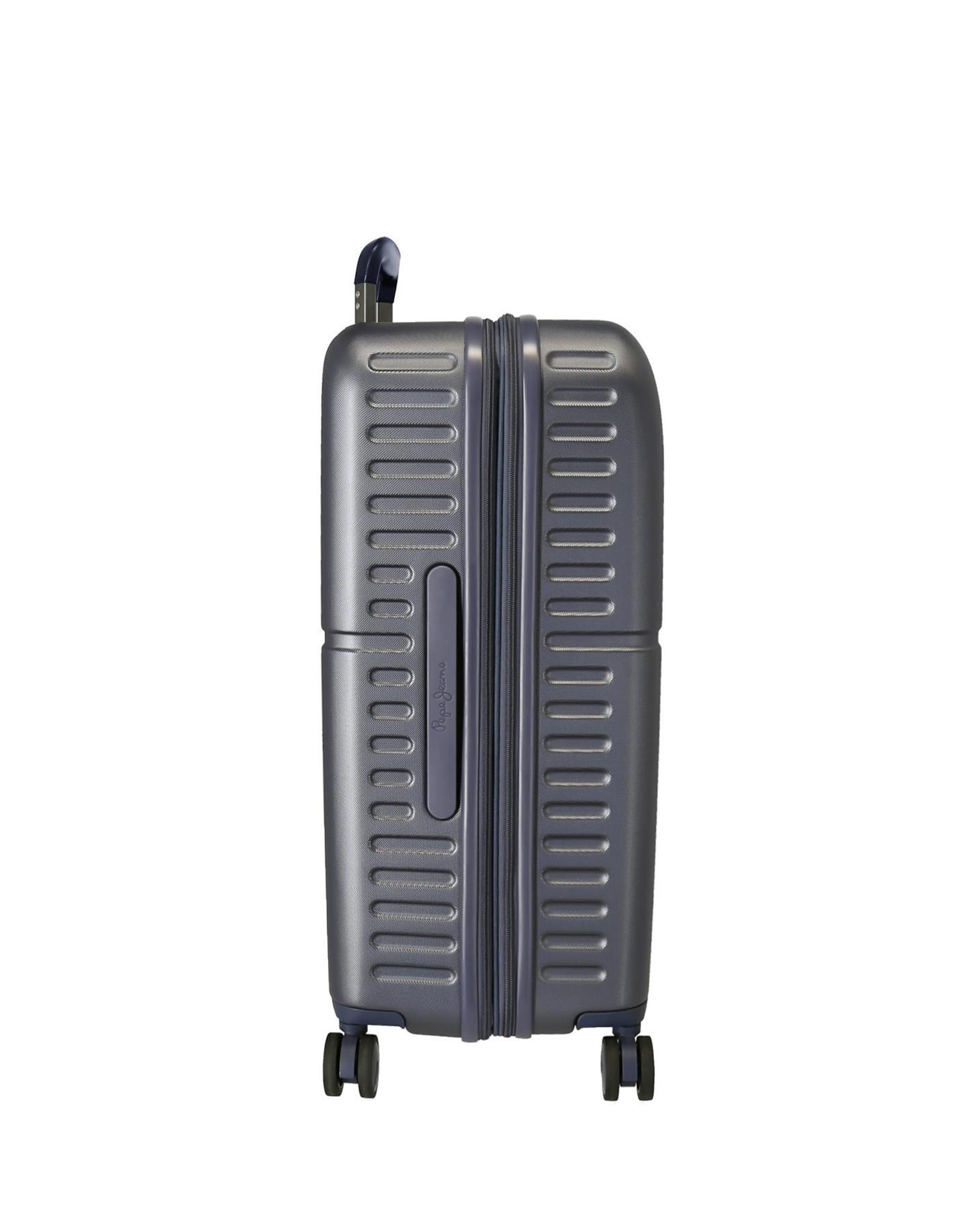 Conjunto de Malas (cabine e Média) Kay Rígidas com Capacidade de 116l Cinzento-2