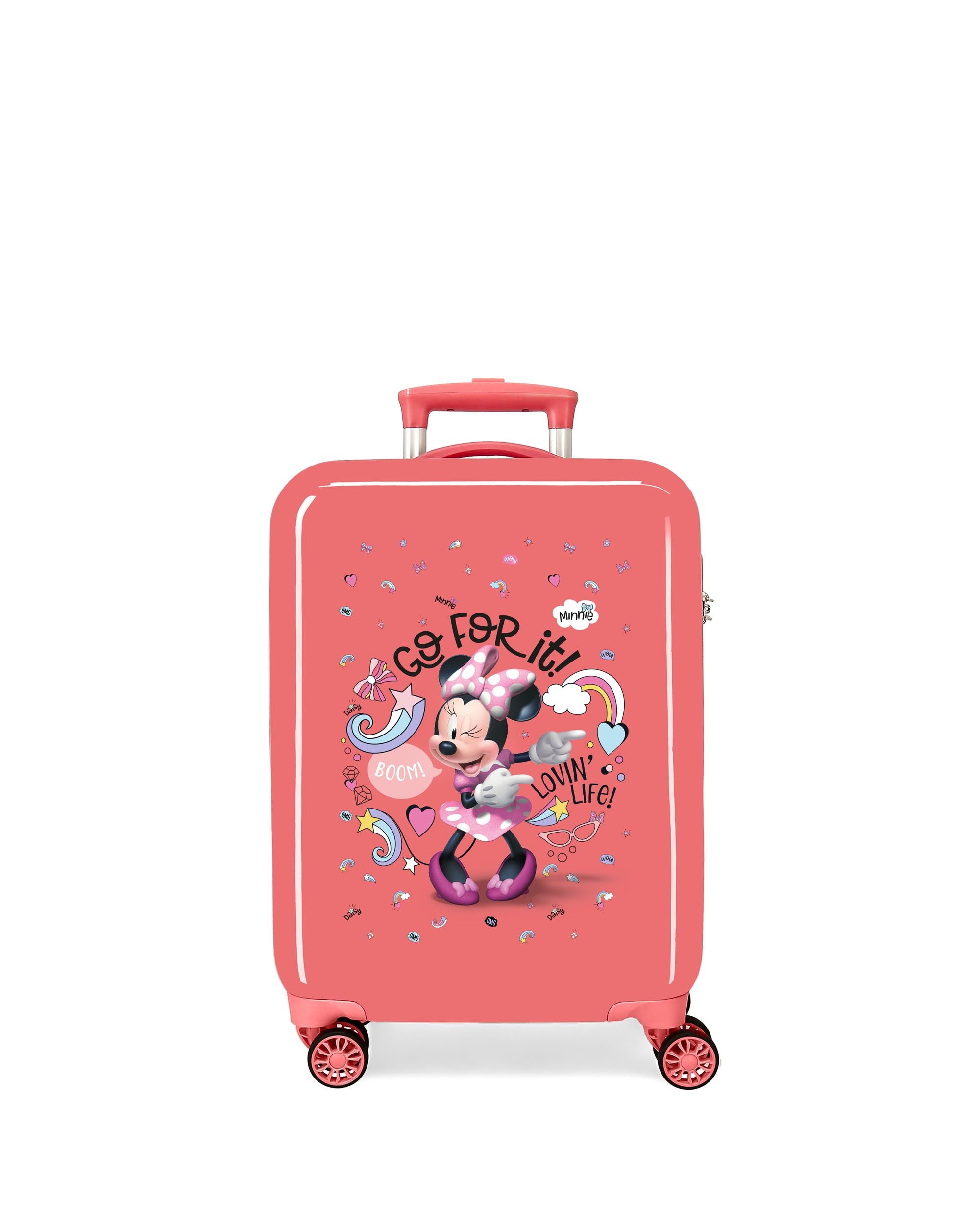 Maleta de Cabine Minnie Loving Life Coral com Capacidade de 34l Rosa-1