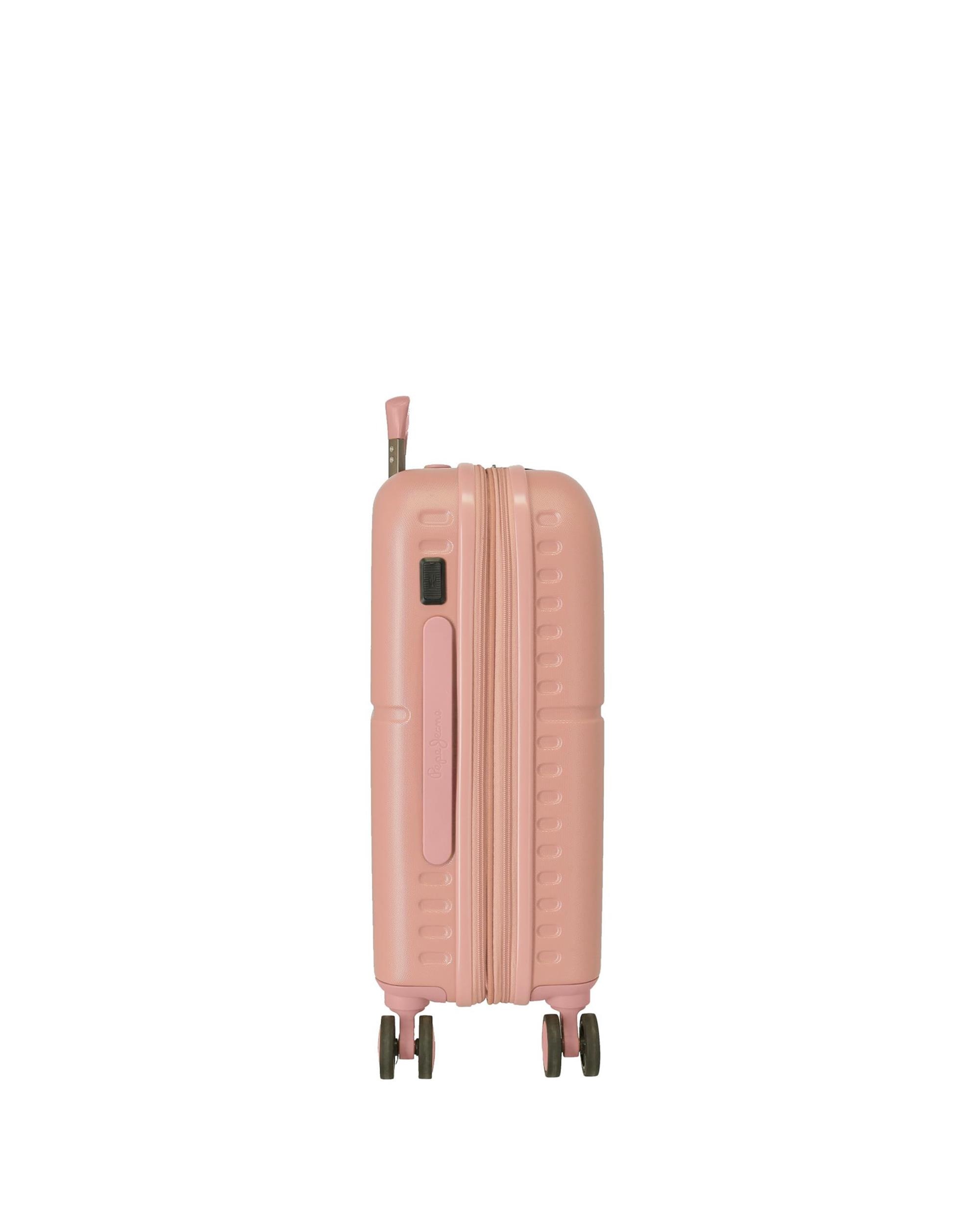 Mala de Cabine Carina Rígida Expansível com Capacidade de 37l Rosa-2