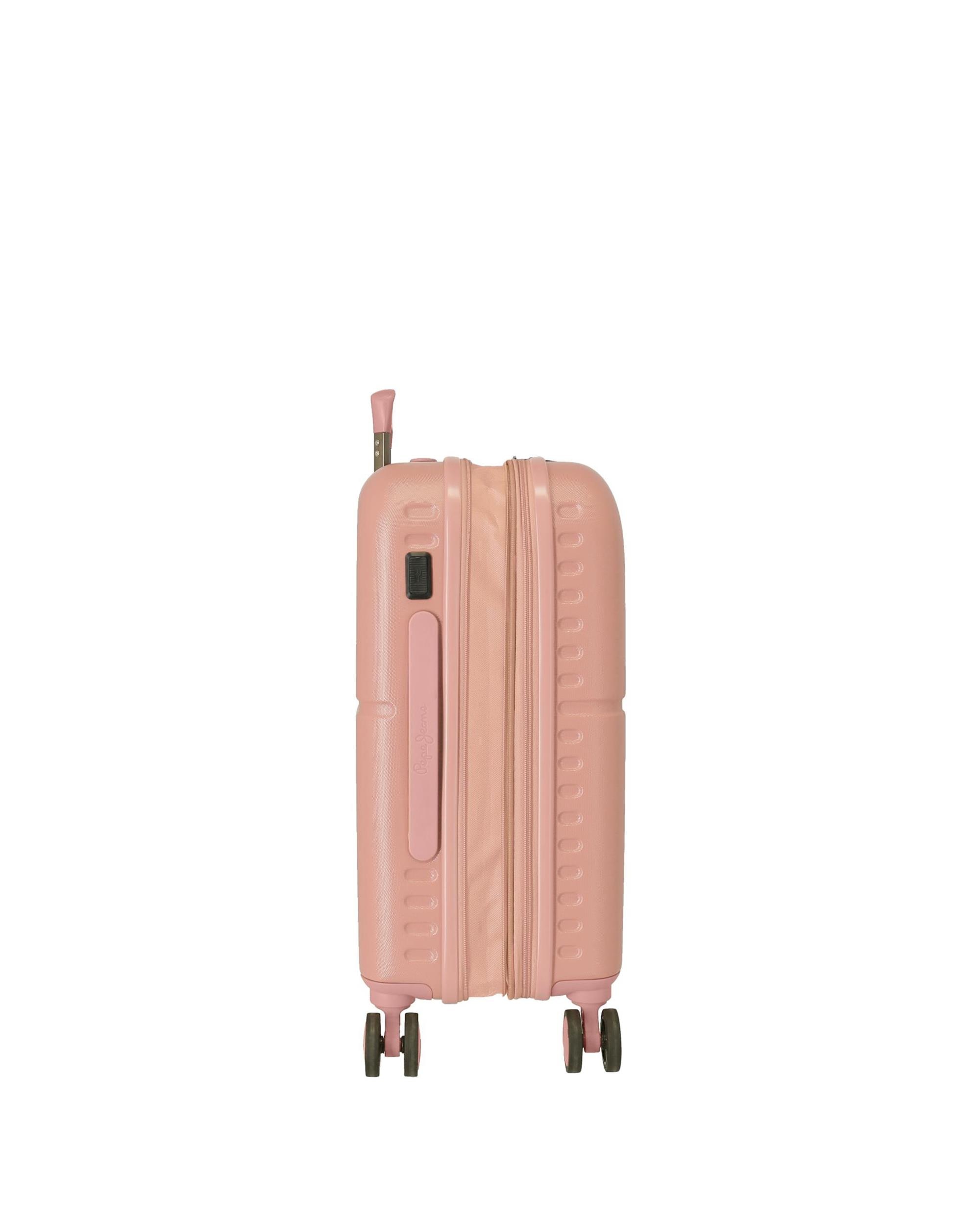 Mala de Cabine Carina Rígida Expansível com Capacidade de 37l Rosa-6