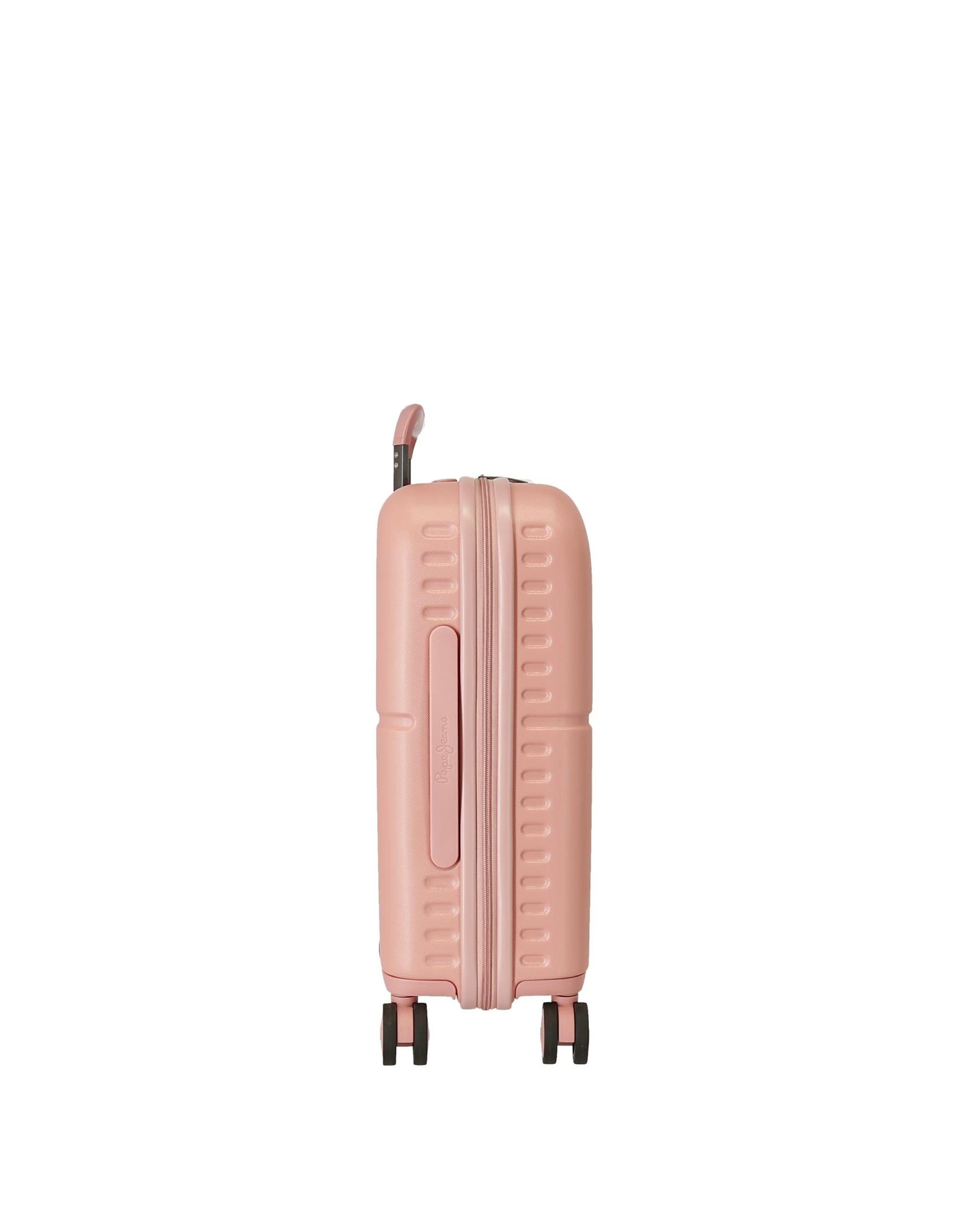 Mala de Cabine Carina Rígida com Capacidade de 37l Rosa-claro-2