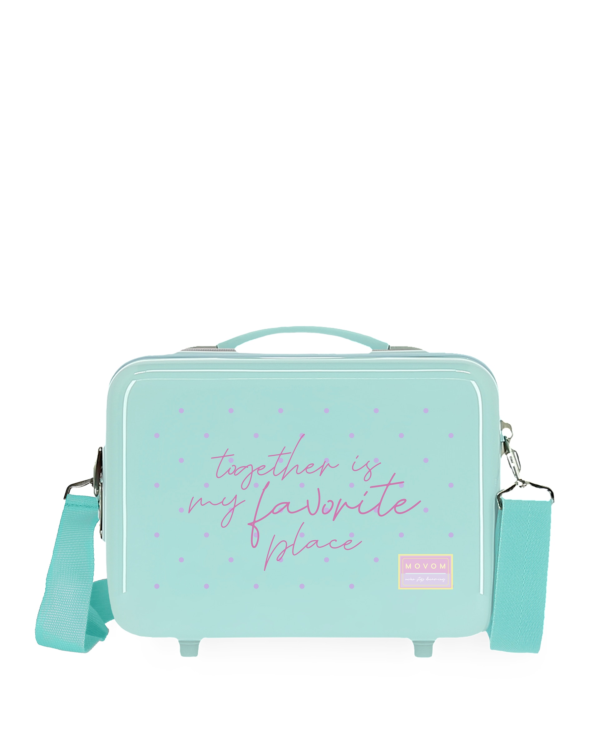 Necessaire Abs My Favourite Place Rígido Adaptável a Trolley com Capacidade de 9l Turquesa-1