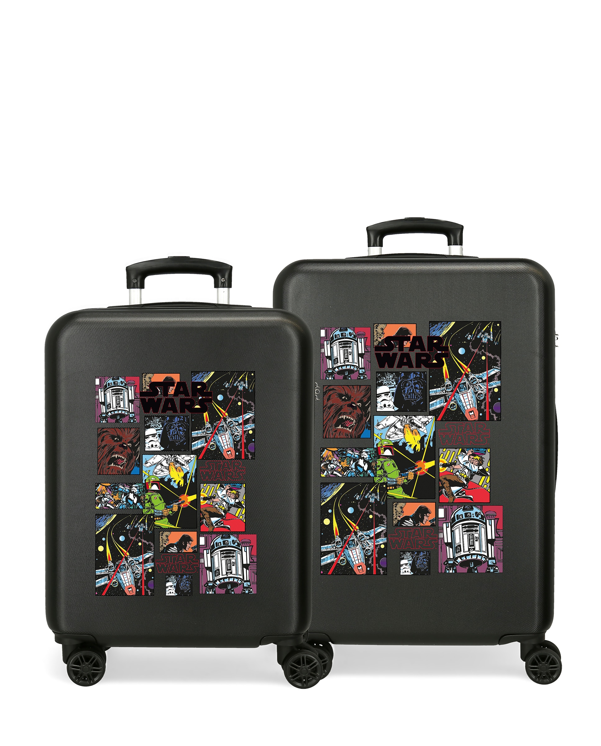 Imagem 0 de Conjunto de Malas Galactic Team Rígidas com Capacidade de 104l em Preto