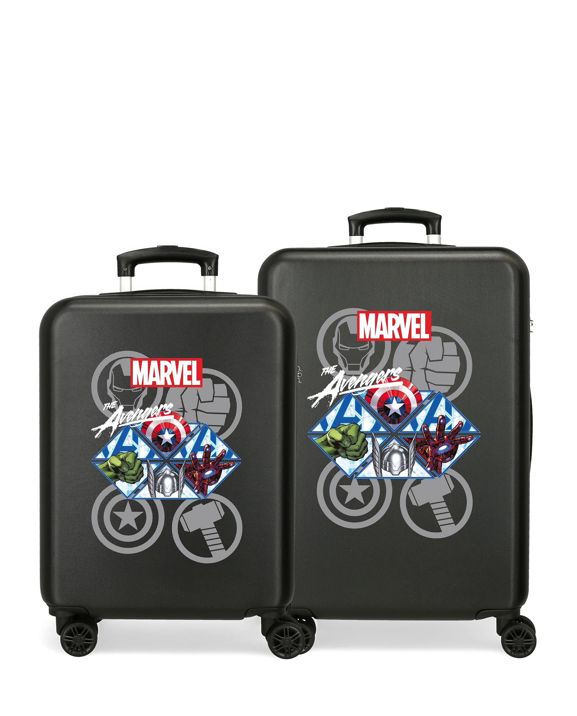 Imagem 0 de Conjunto de Malas (cabine e Média) Heroes Rígidas com Capacidade de 90l