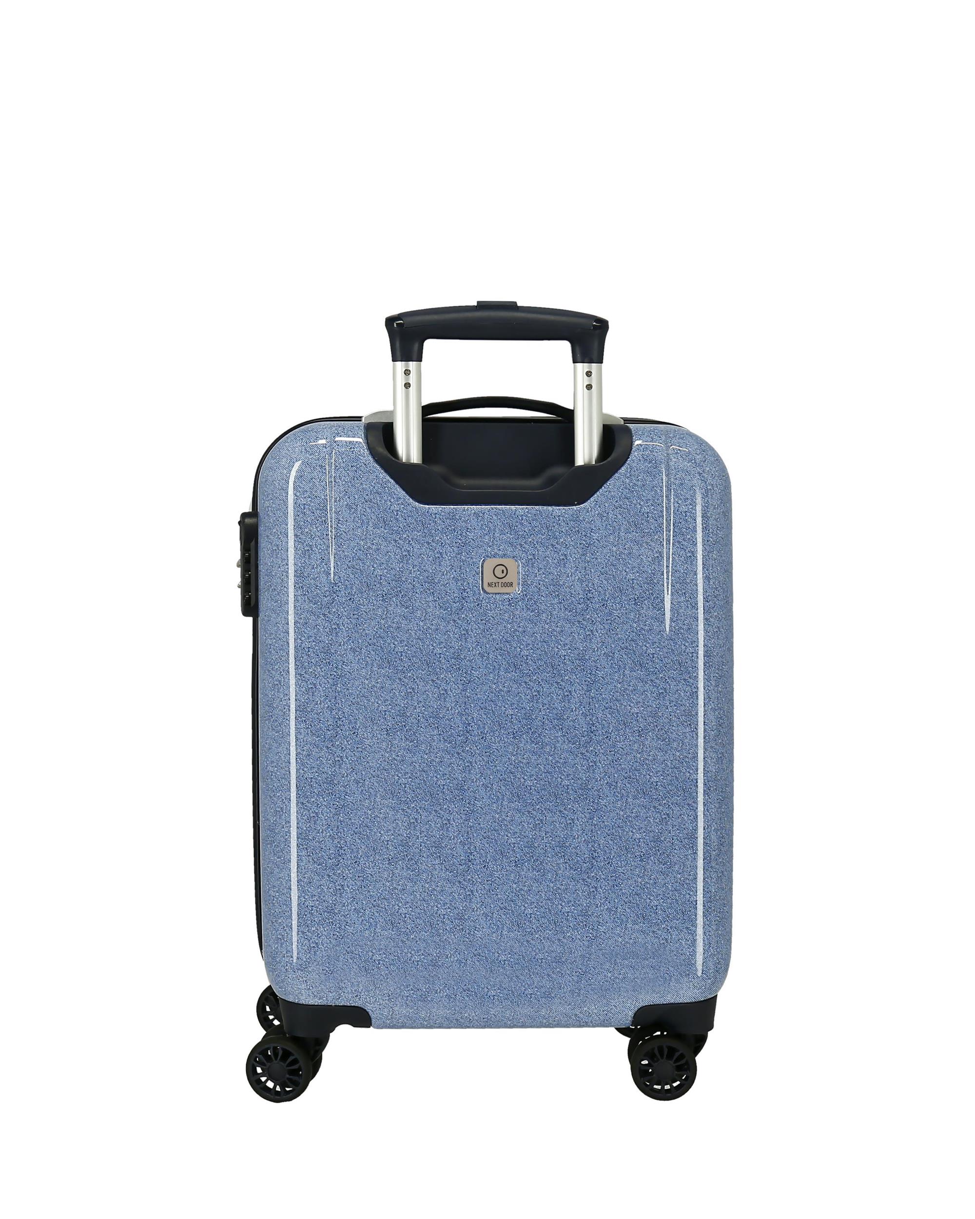 Conjunto de Malas (cabine e Média) Style Rígida com Capacidade de 104l Azul denim-3
