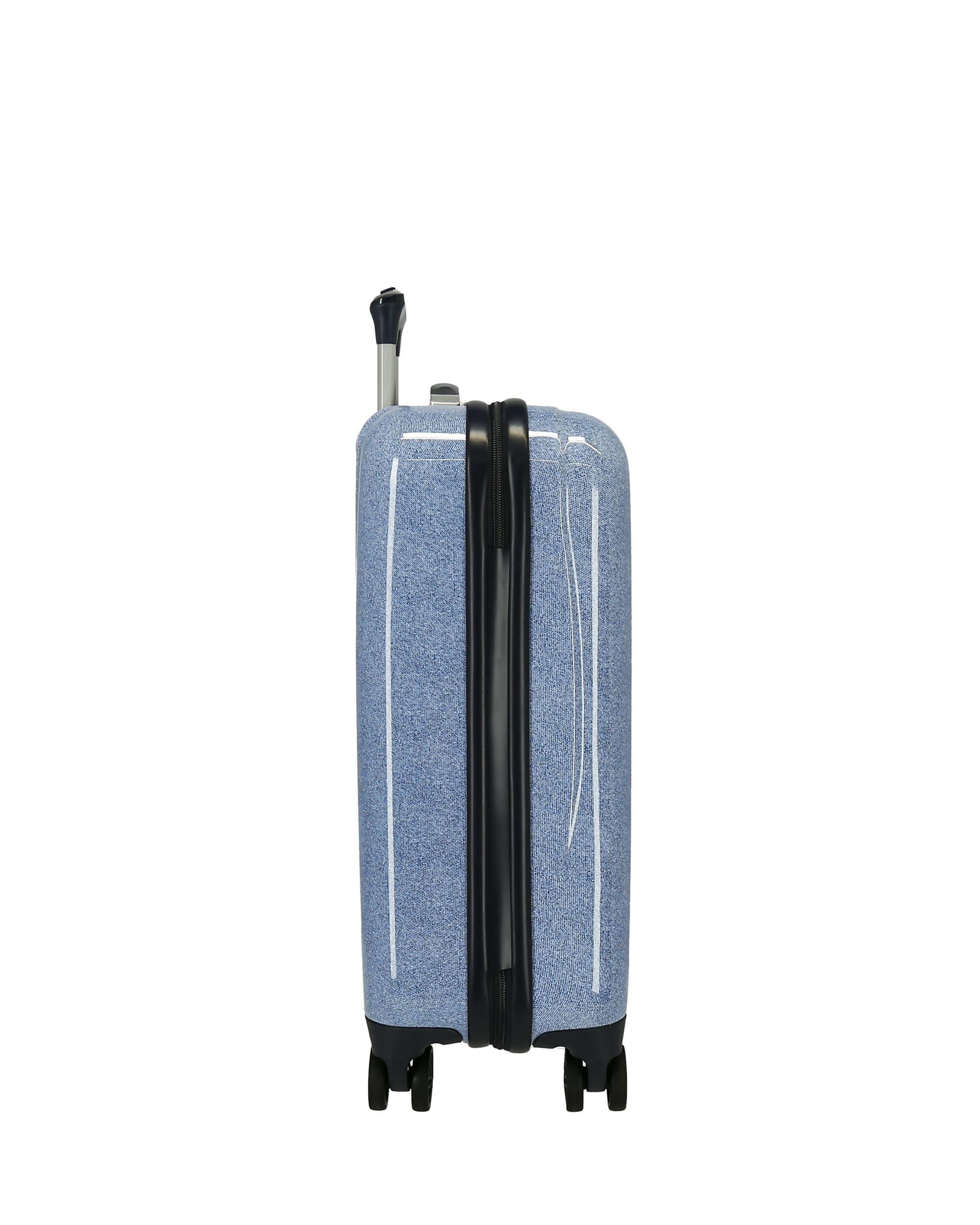 Conjunto de Malas (cabine e Média) Style Rígida com Capacidade de 104l Azul denim-4
