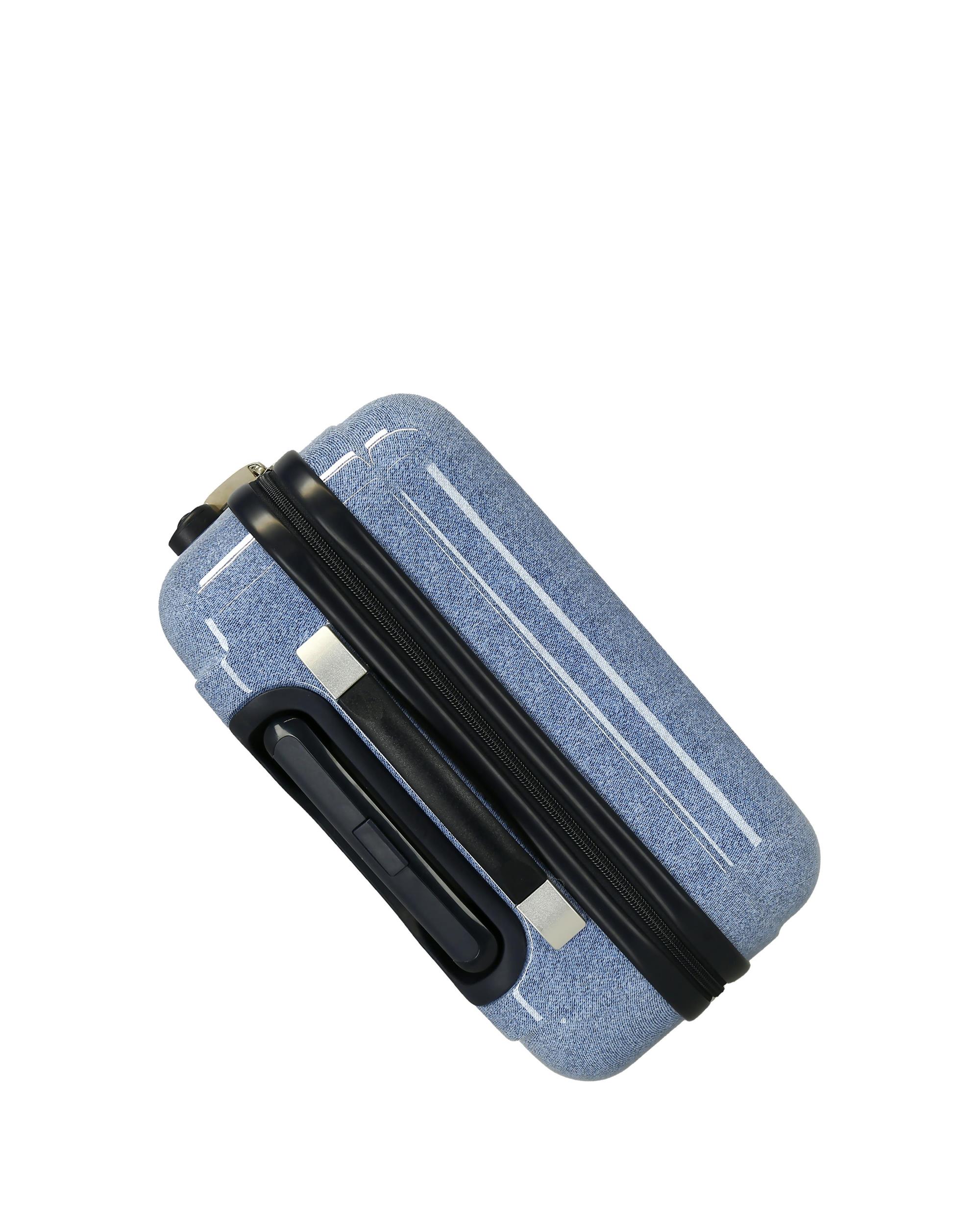 Conjunto de Malas (cabine e Média) Style Rígida com Capacidade de 104l Azul denim-6