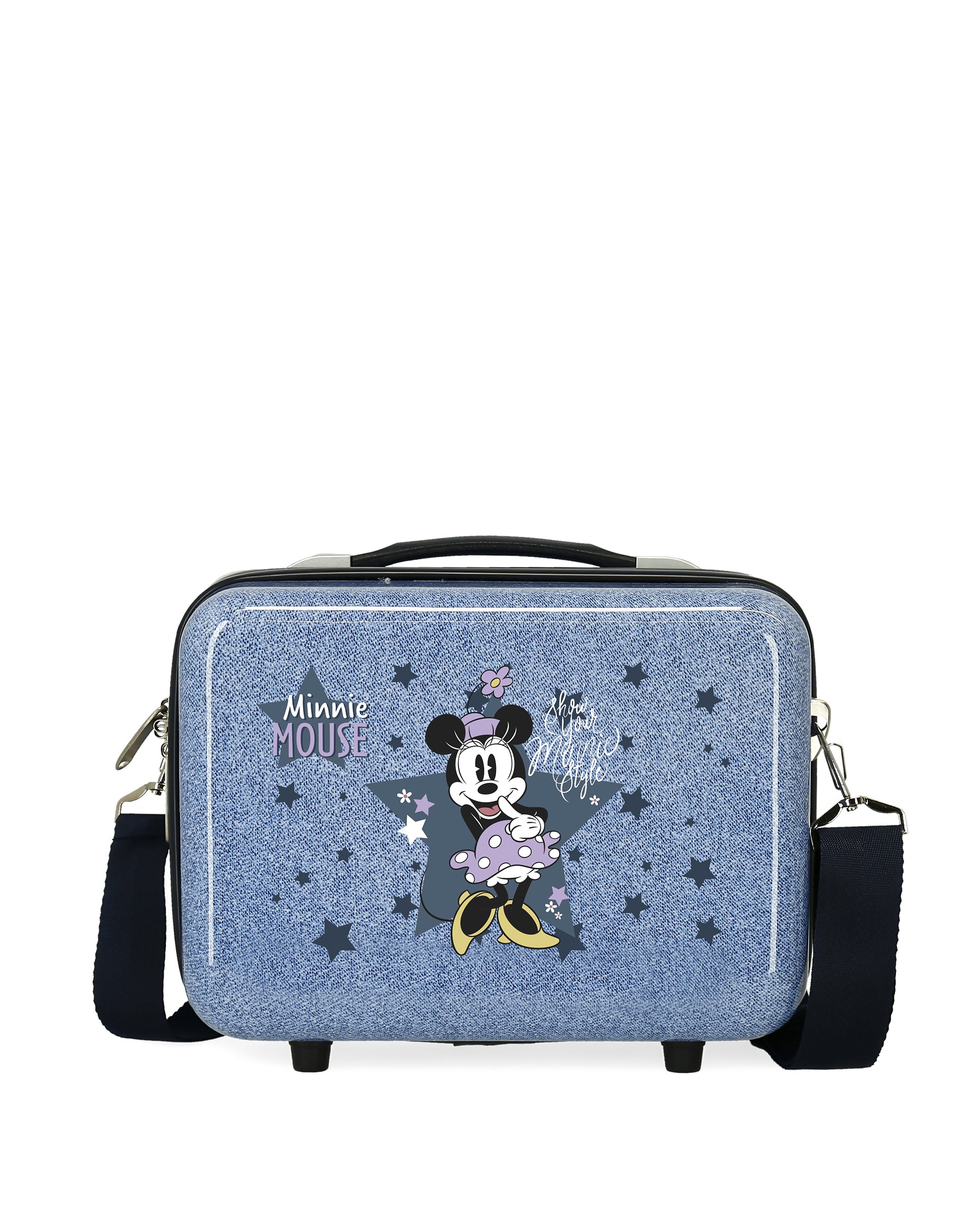 Necessaire Adaptável a Trolley Style Rígido com Capacidade de 9l com Mala a Tiracolo Azul-1
