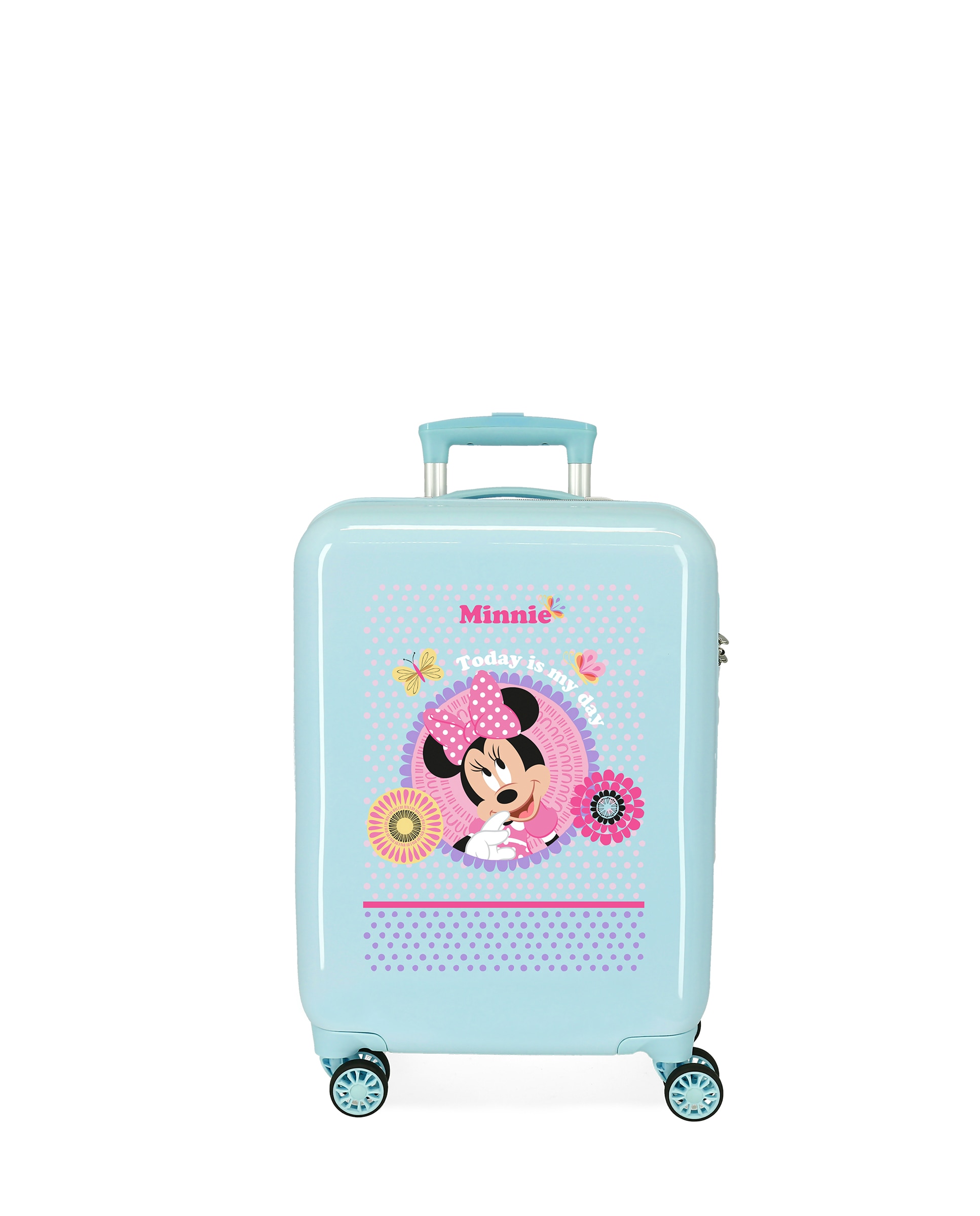 Mala de Cabine Minnie Today Is My Day Rígida com Capacidade de 34l em Turquesa Azul-1