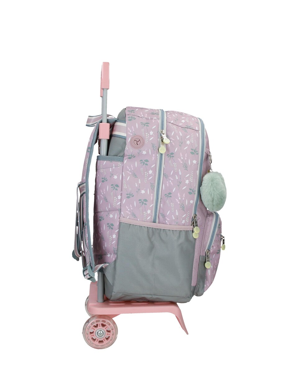 Mochila Enso Beautiful day com duplo compartimento com carro Roxo-2