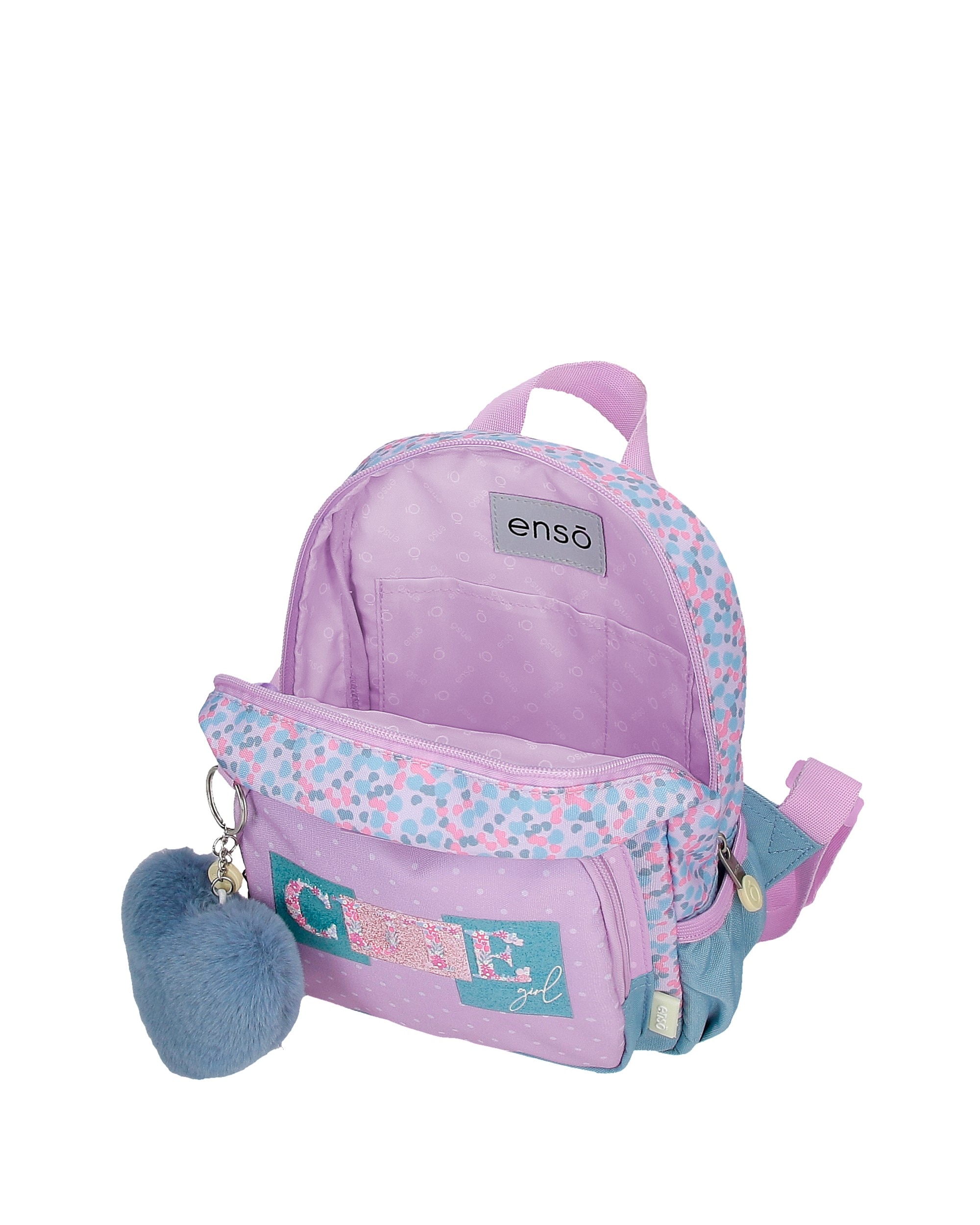 Mochila de Passeio Enso Cute Girl com Alças Ajustáveis Roxo-4
