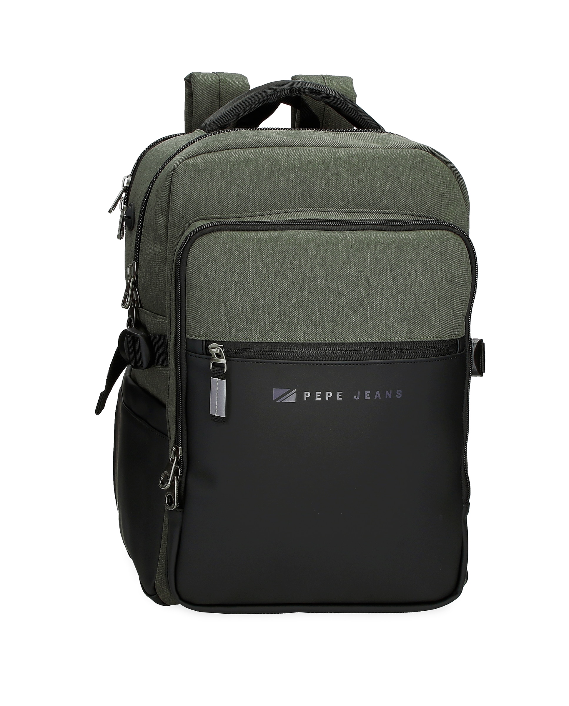 Imagem 0 de Mochila Pepe Jeans Jarvis Verde com Dois Compartimentos para Computador Portátil 15,6" e Tablet