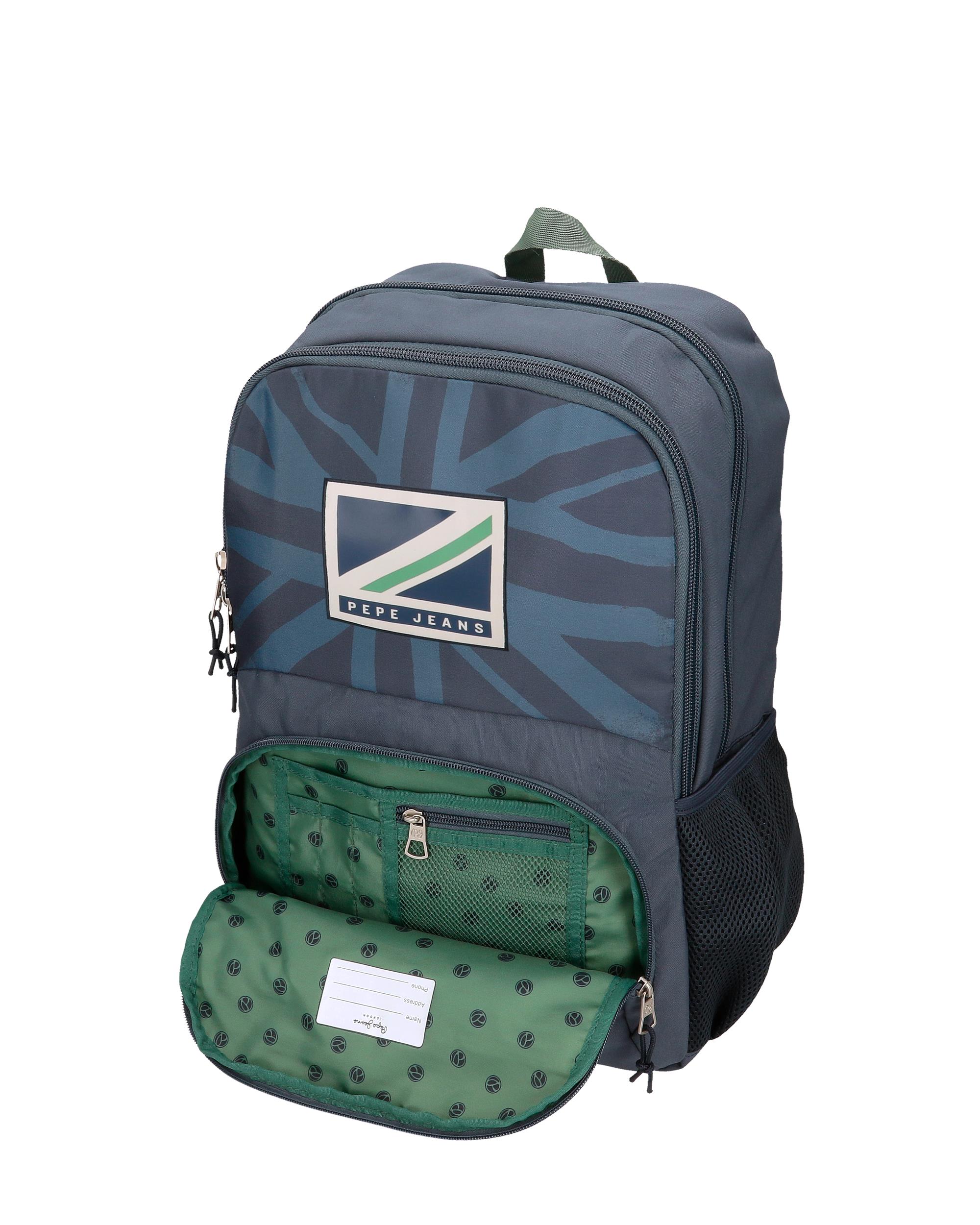 Mochila Escolar Tom 46cm Dois Compartimentos Azul-6