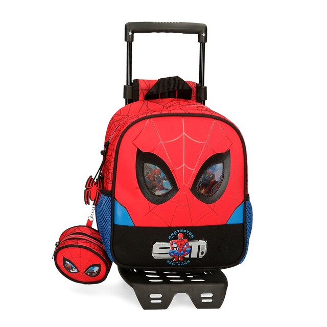 Imagem 0 de Mochila Infantil com Porta Chupeta Spiderman Protector 25 Cm com Trolley