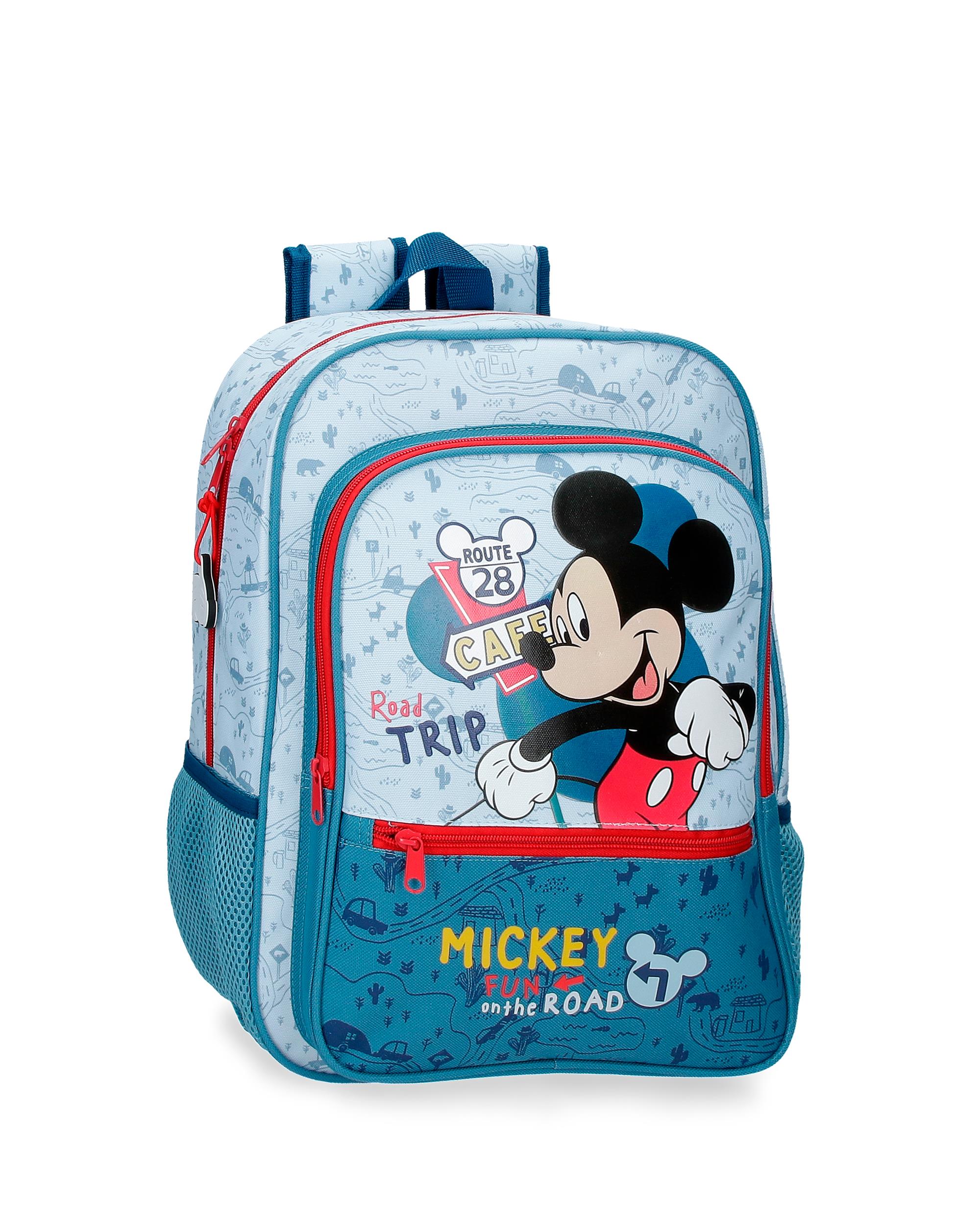 Imagem 0 de Mochila Infantil Mickey Road Trip 38cm com Bolso Frontal