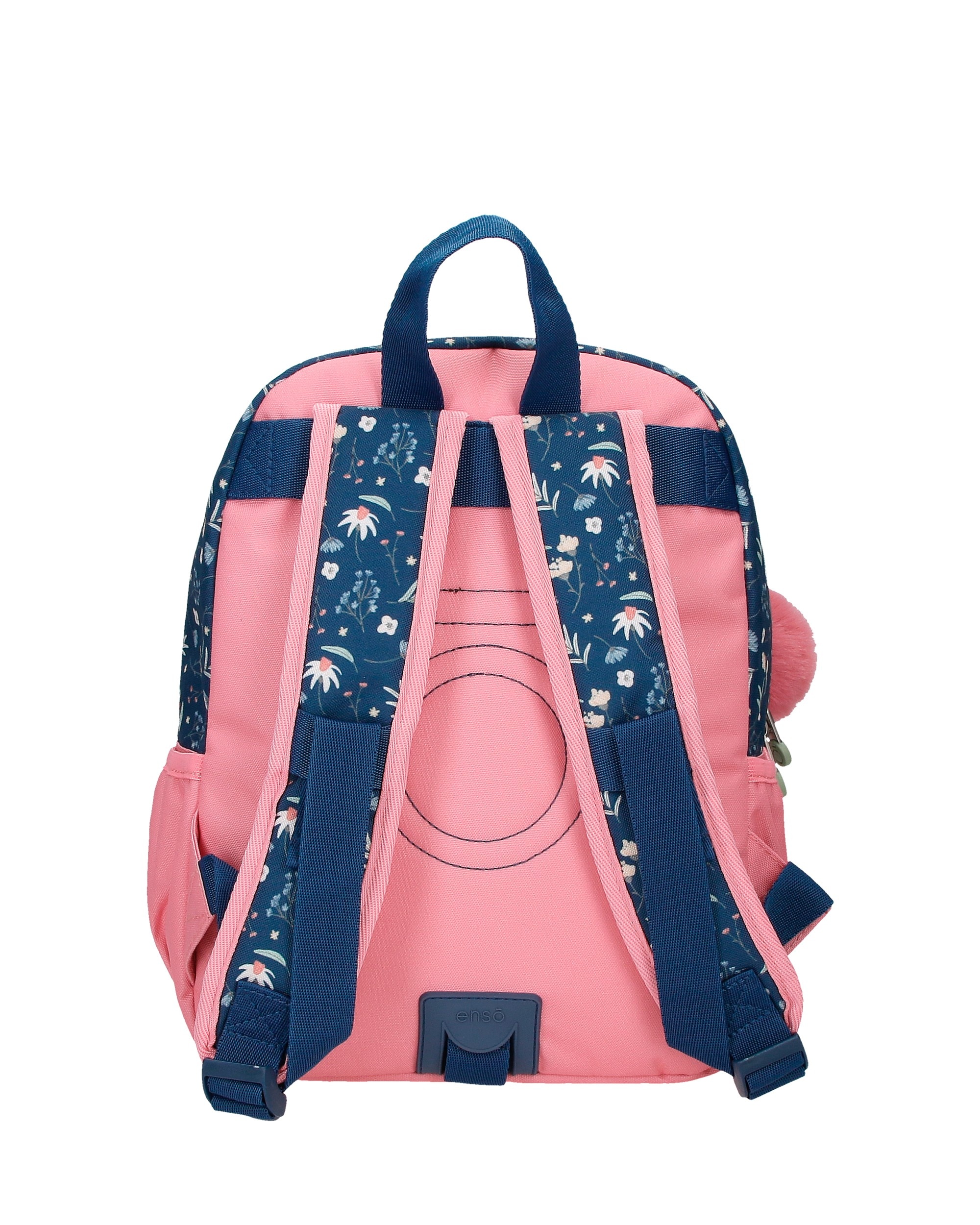 Mochila de Passeio Infantil Enso Ciao Bella Adaptável com Bolsos Laterais 32 Cm Azul-3