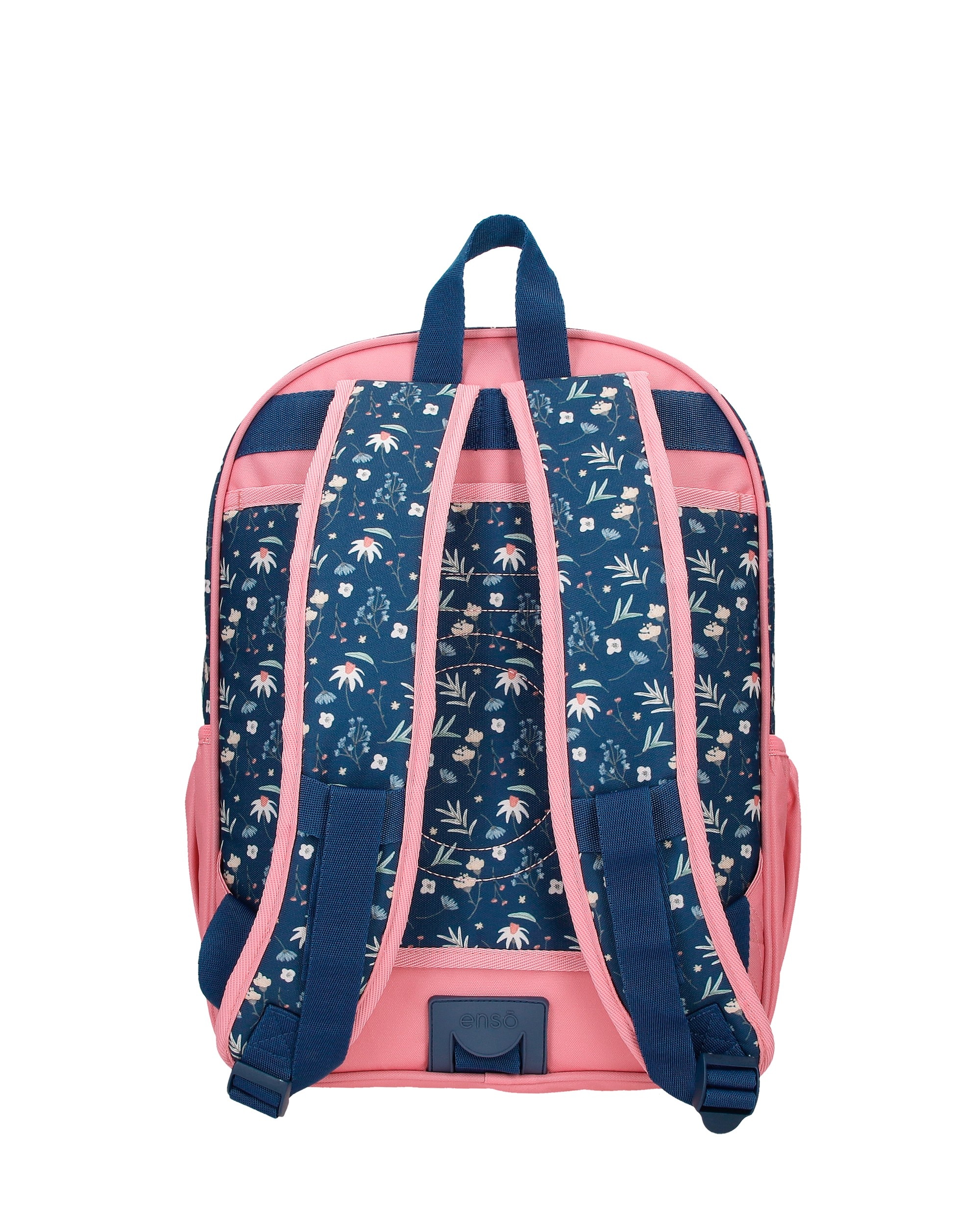 Mochila Escolar Enso Ciao Bella Adaptável com Bolsos Laterais 38 Cm Azul-3