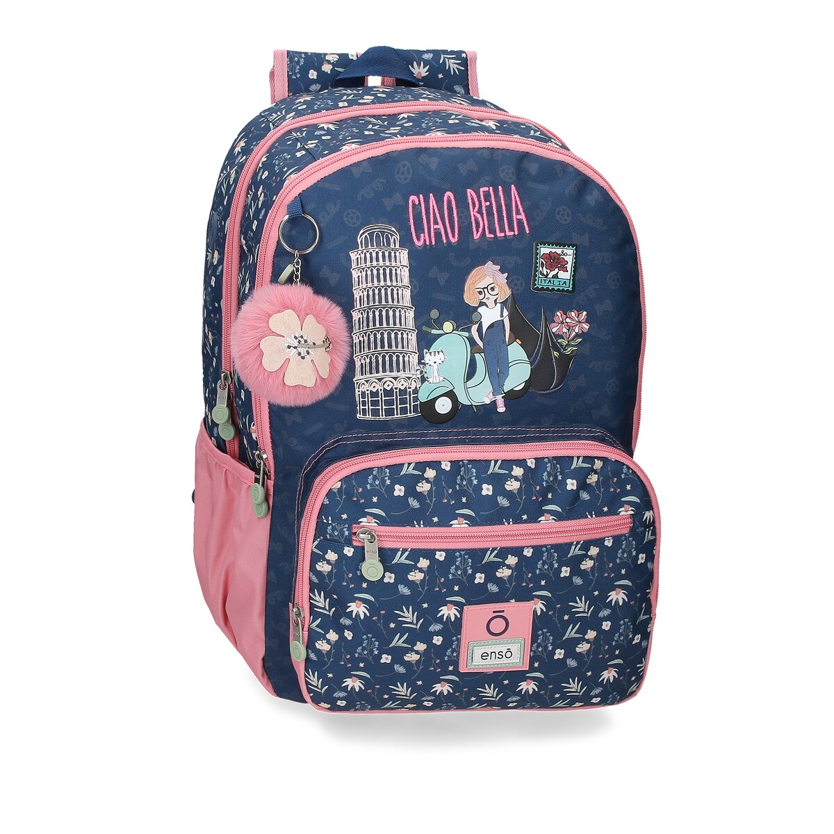 Mochila Enso Ciao Bella Duplo Compartimentos Azul-1