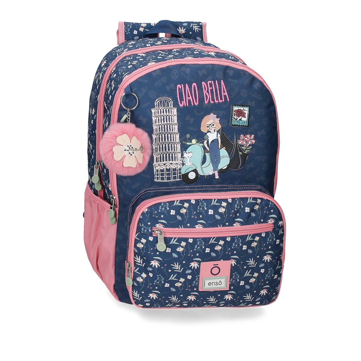 Mochila Enso Ciao Bella Duplo Compartimentos Azul-1