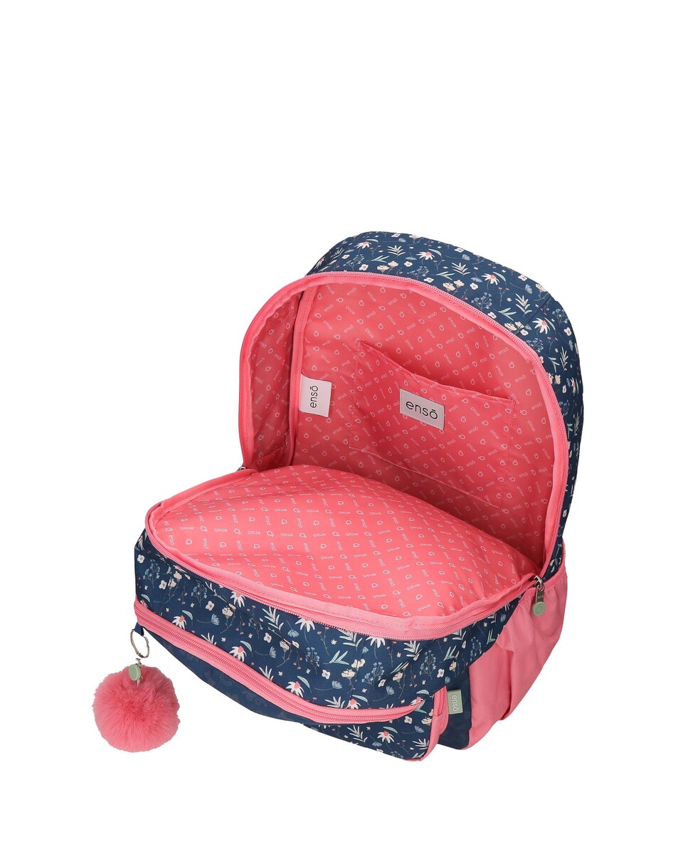Mochila Enso Ciao Bella Duplo Compartimentos Azul-4