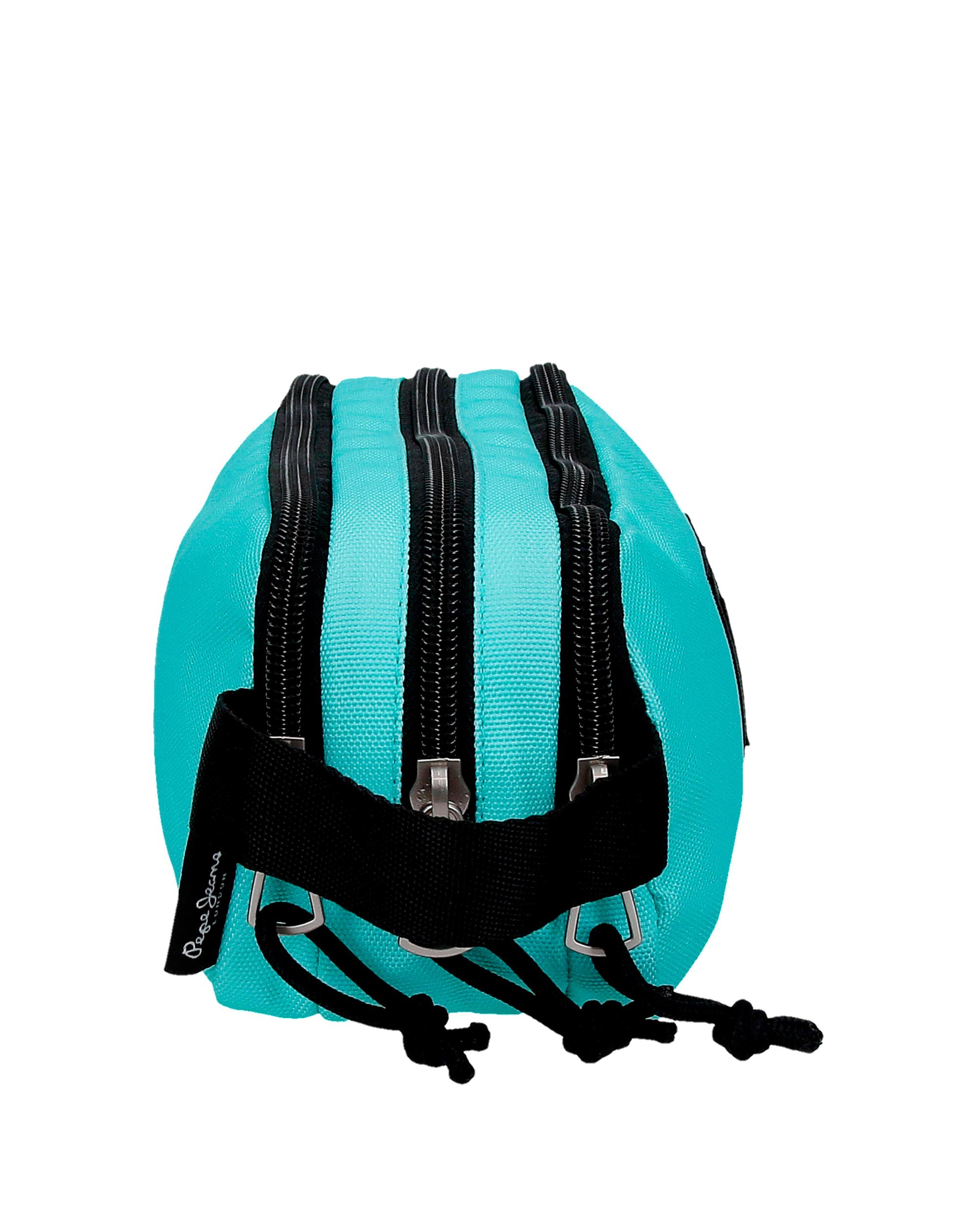 Estojo Pepe Jeans Aris Colorful Três Compartimentos Aguamar Verde-2