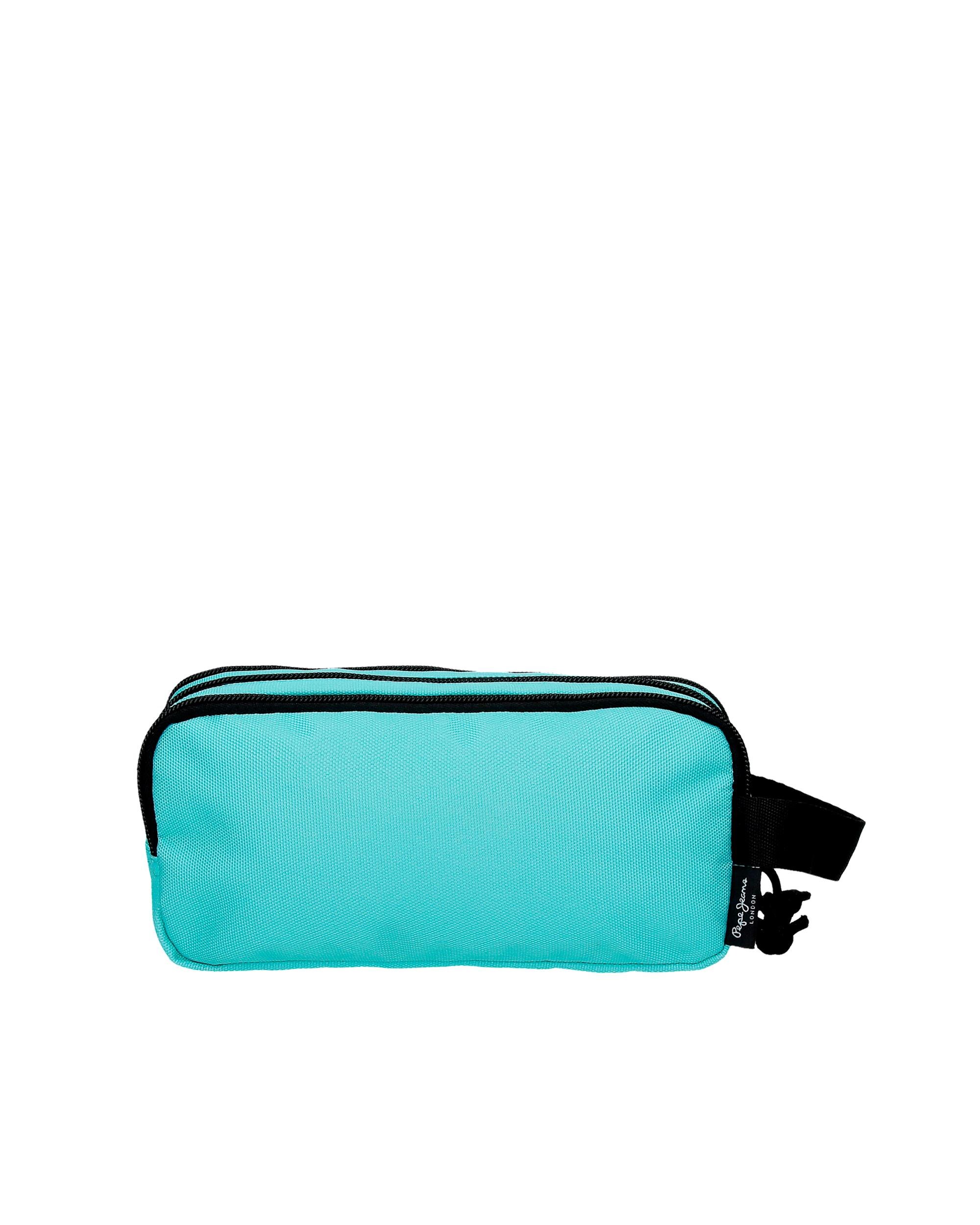 Estojo Pepe Jeans Aris Colorful Três Compartimentos Aguamar Verde-3