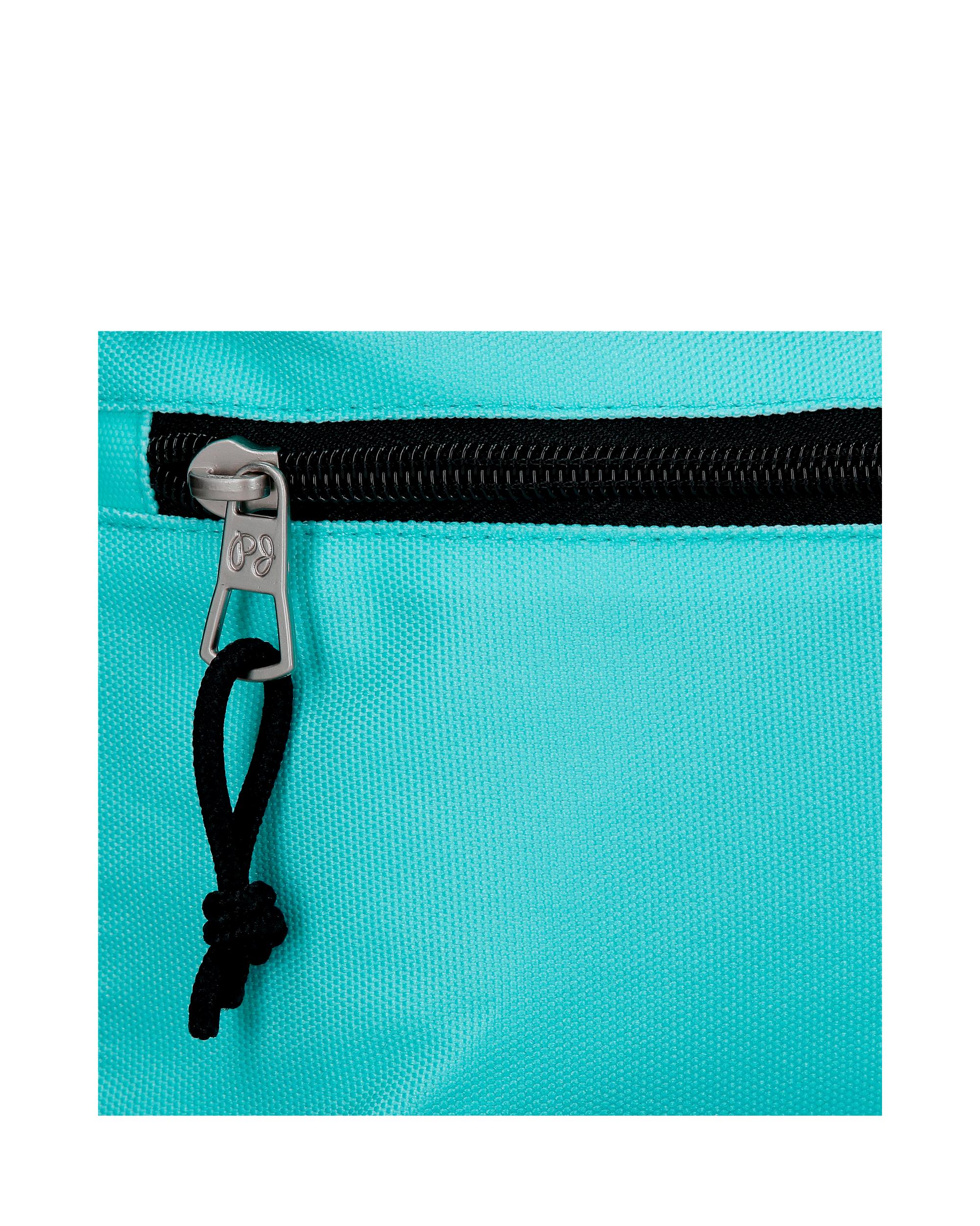 Estojo Pepe Jeans Aris Colorful Três Compartimentos Aguamar Verde-6