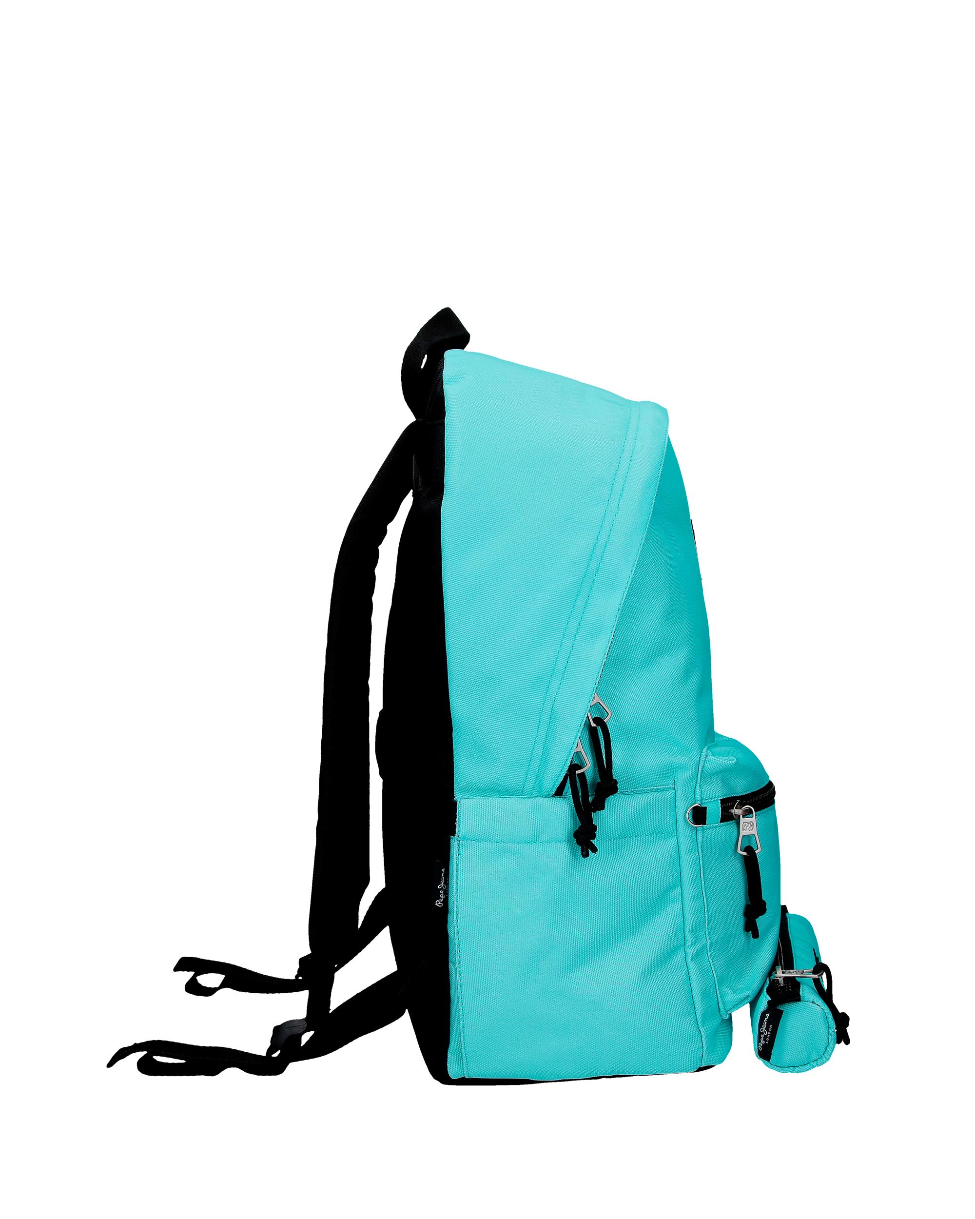 Mochila Pepe Jeans Aris + Estojo Escolar em Água-marinha Verde-2