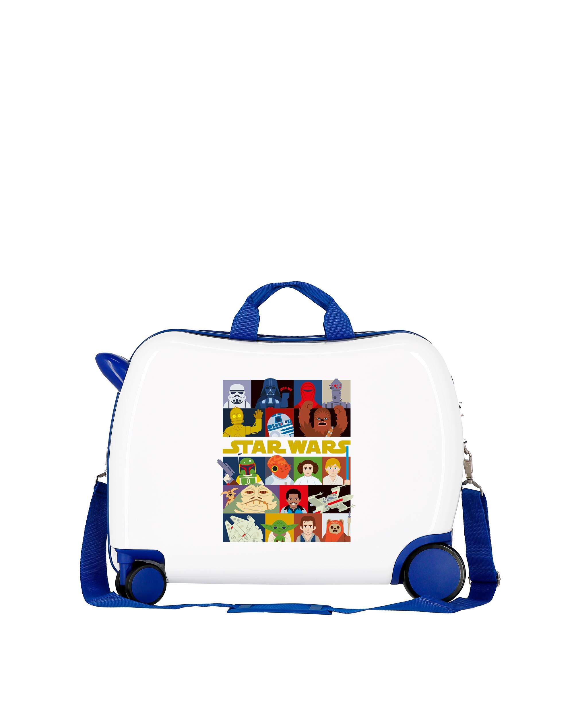 Mala Infantil Star Wars Far Away de Duas Rodas Multidirecionais com Capacidade de 34l Branco / Azul-3