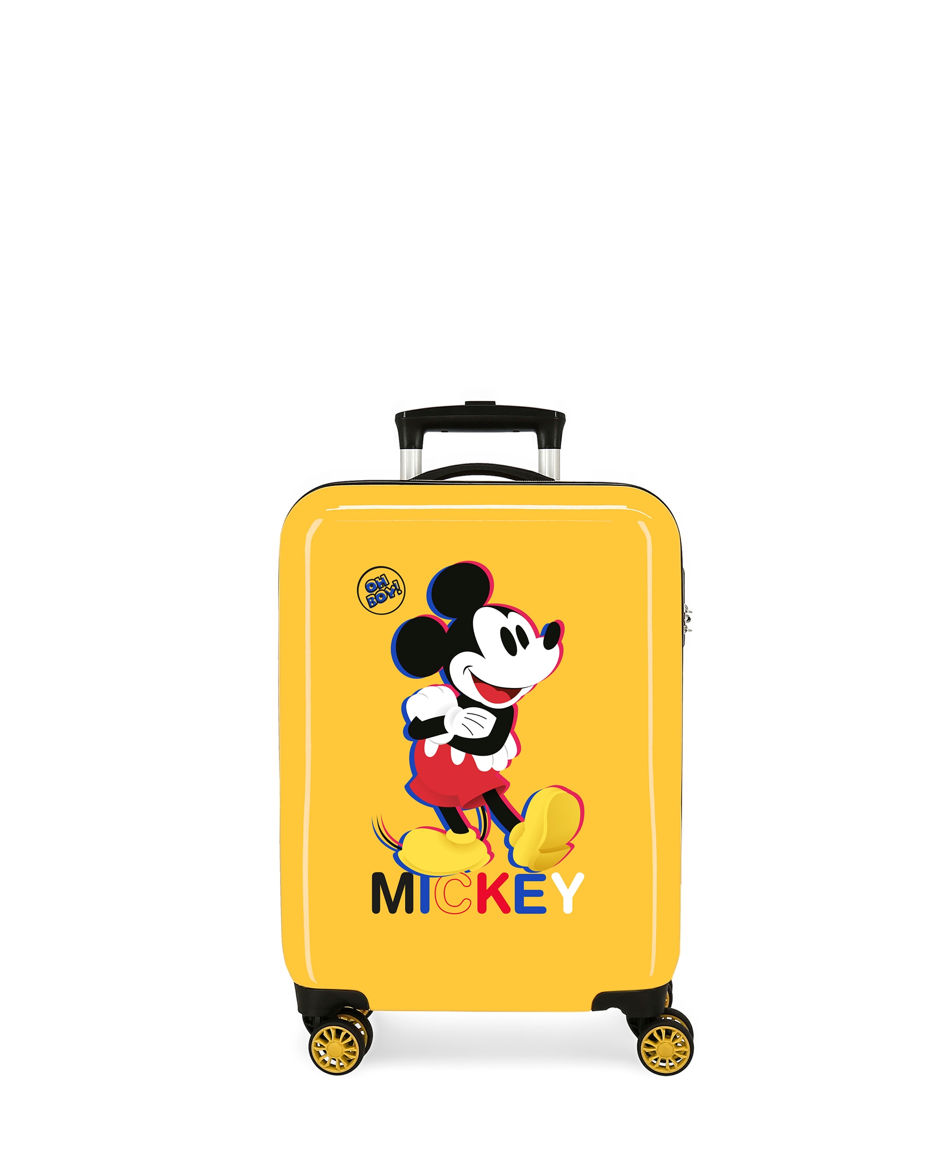 Mala de Cabine Mickey 3d Rígida com Capacidade de 34 L Amarelo-1