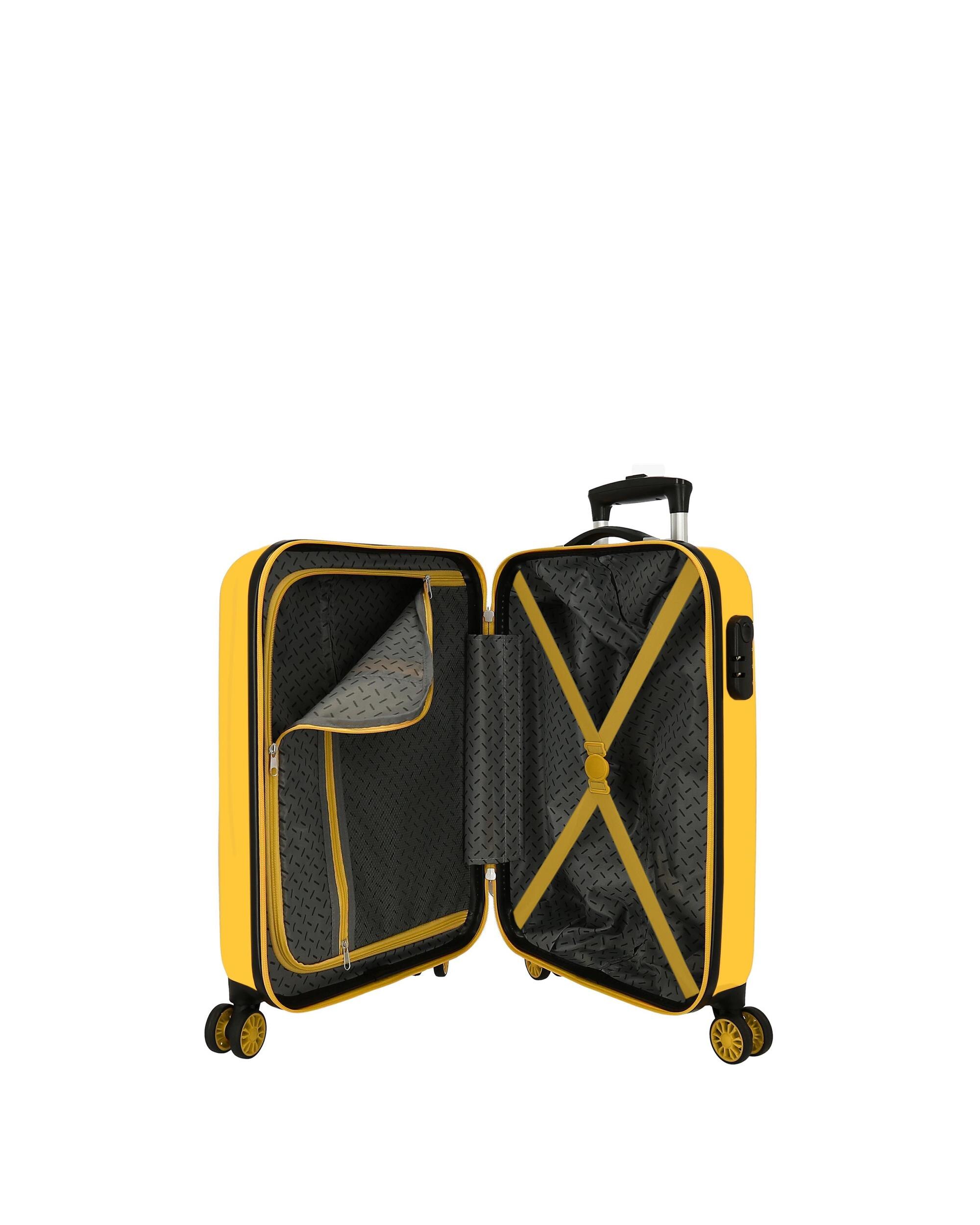 Mala de Cabine Mickey 3d Rígida com Capacidade de 34 L Amarelo-5
