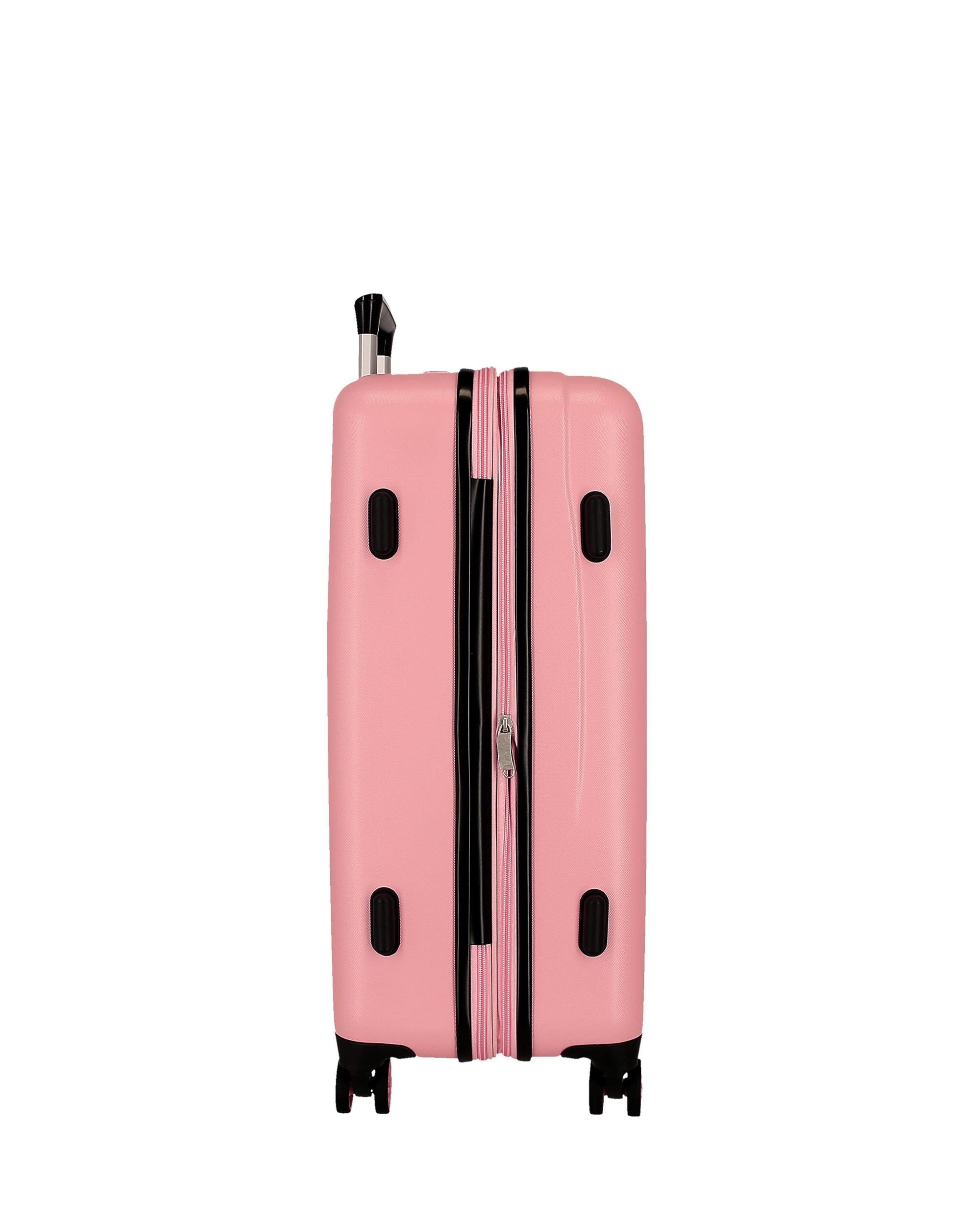 Maleta Média Minnie e Mickey Paris com Capacidade de 70 L Rosa-4