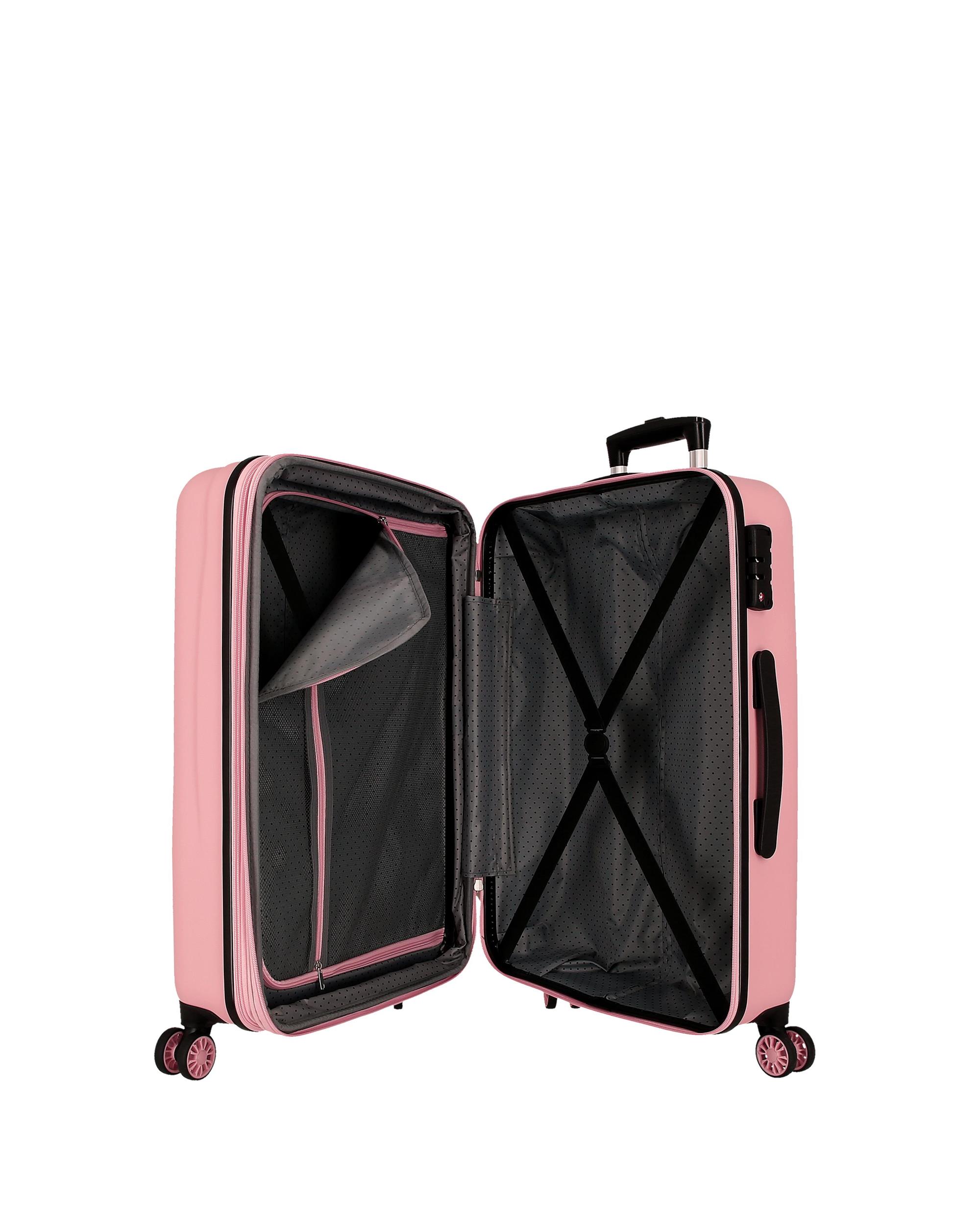 Maleta Média Minnie e Mickey Paris com Capacidade de 70 L Rosa-5