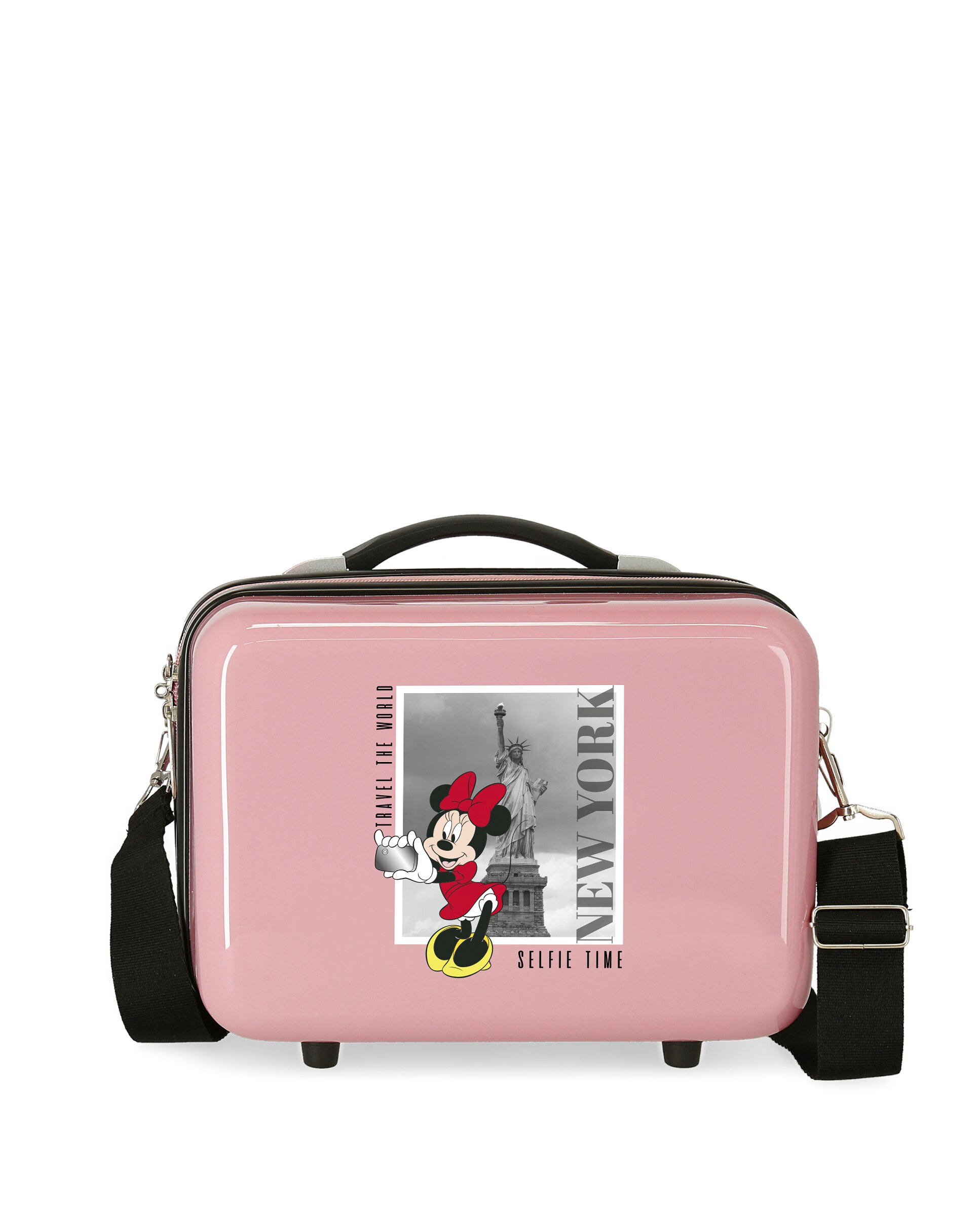 Necessaire Minnie New York Rígido com Capacidade de 9l Rosa-1