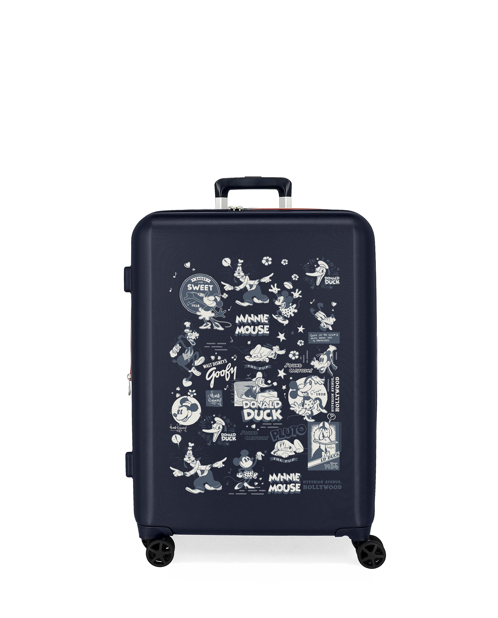 Mala Média Infantil Disney 100 Mickey Comic Expansível com Capacidade de 80l Azul-marinho-1