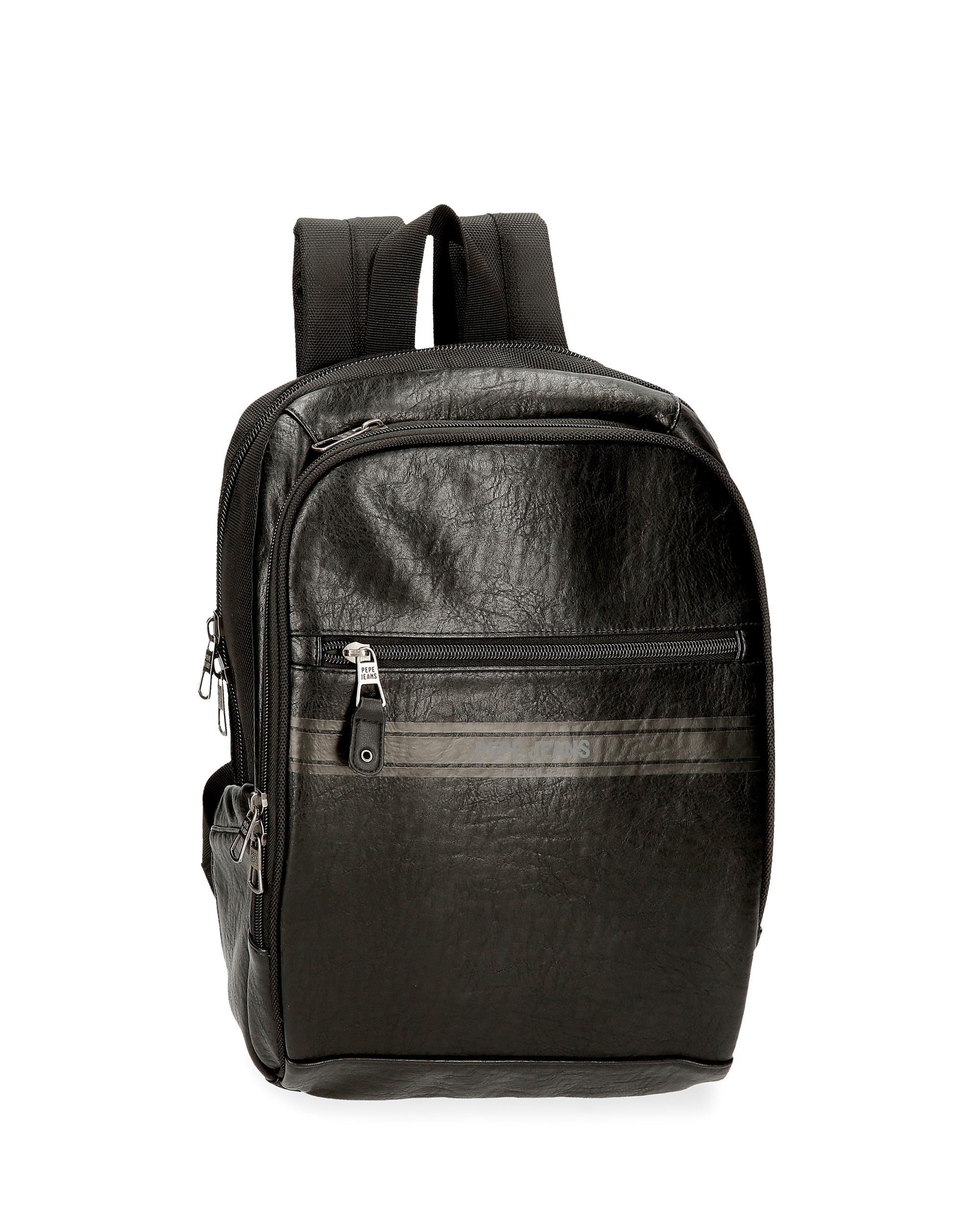 Imagem 0 de Mochila Adaptável Pepe Jeans Horley com Dois Compartimentos em Preto