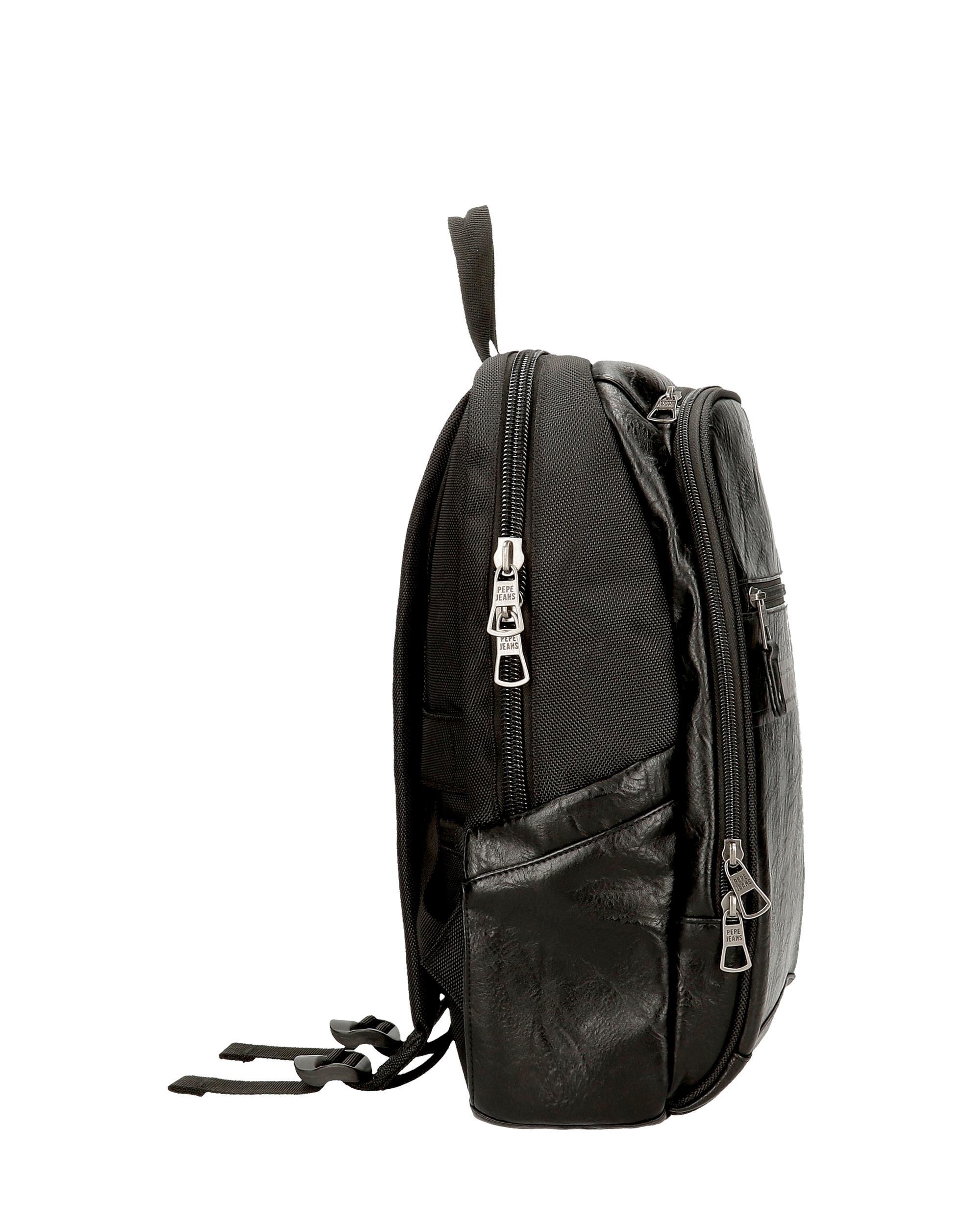 Mochila Adaptável Pepe Jeans Horley com Dois Compartimentos em Preto Preto-2