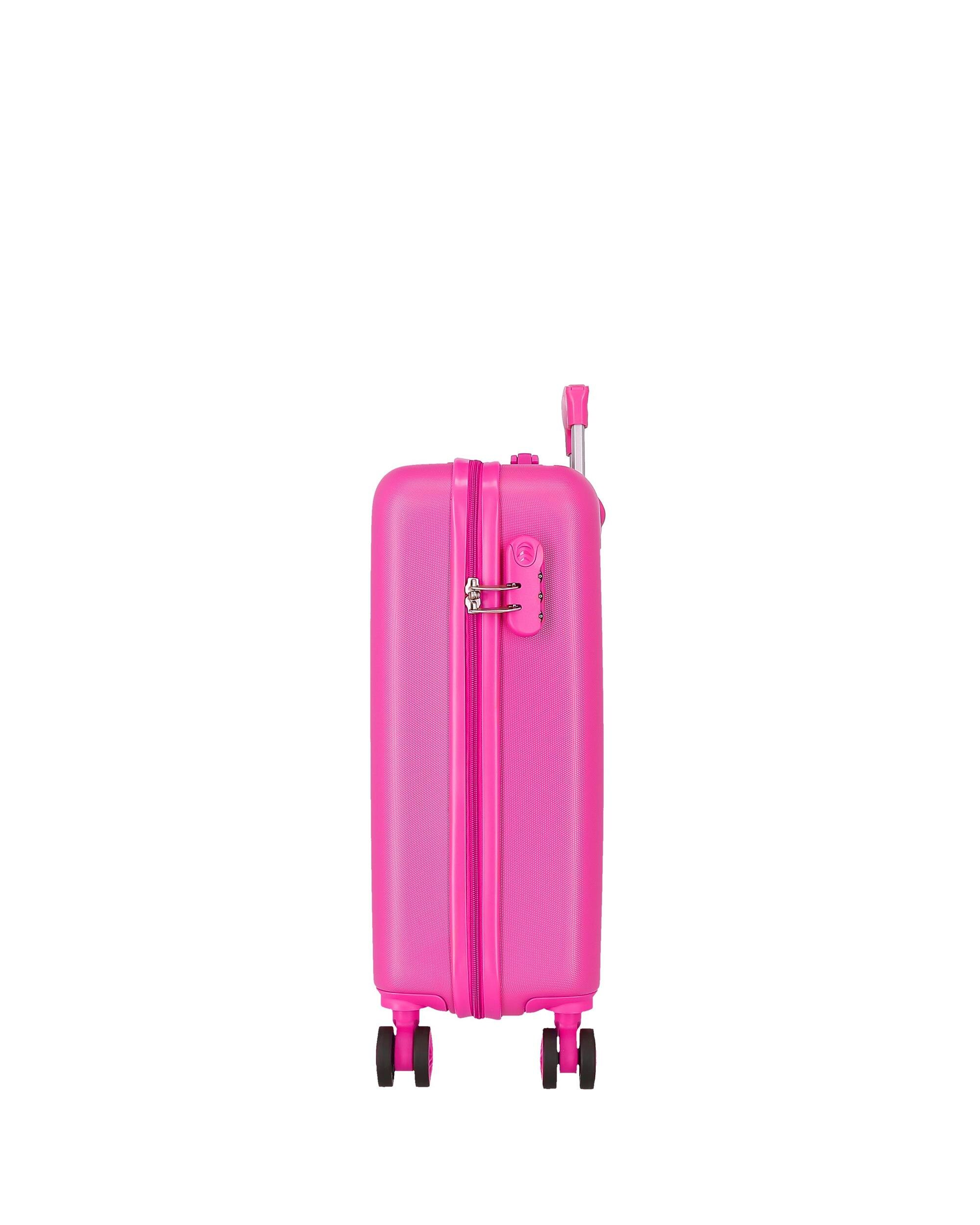 Mala de Cabine Luna Rígida 55 Cm Fúcsia com Capacidade de 35l Fúcsia-2