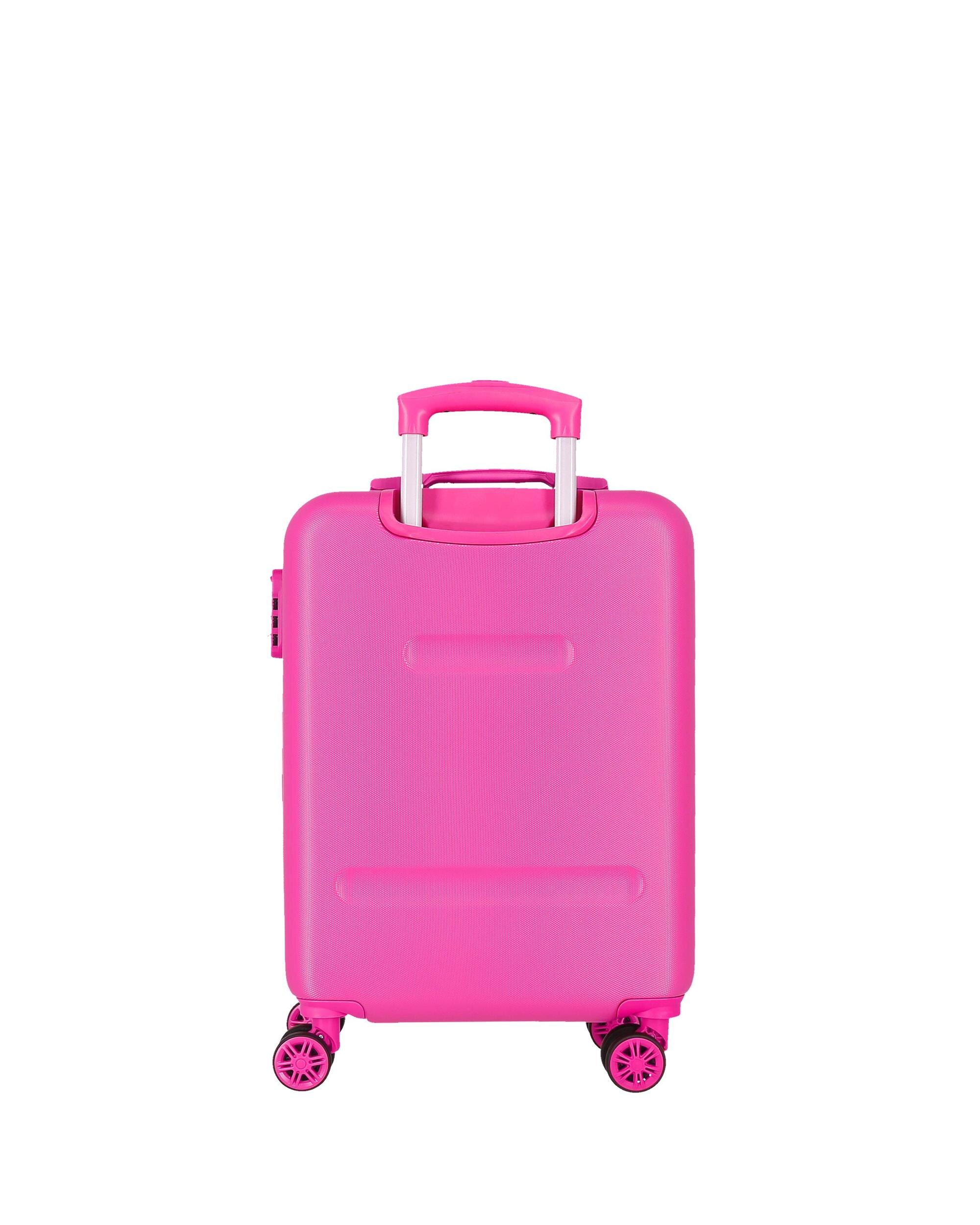 Mala de Cabine Luna Rígida 55 Cm Fúcsia com Capacidade de 35l Fúcsia-3