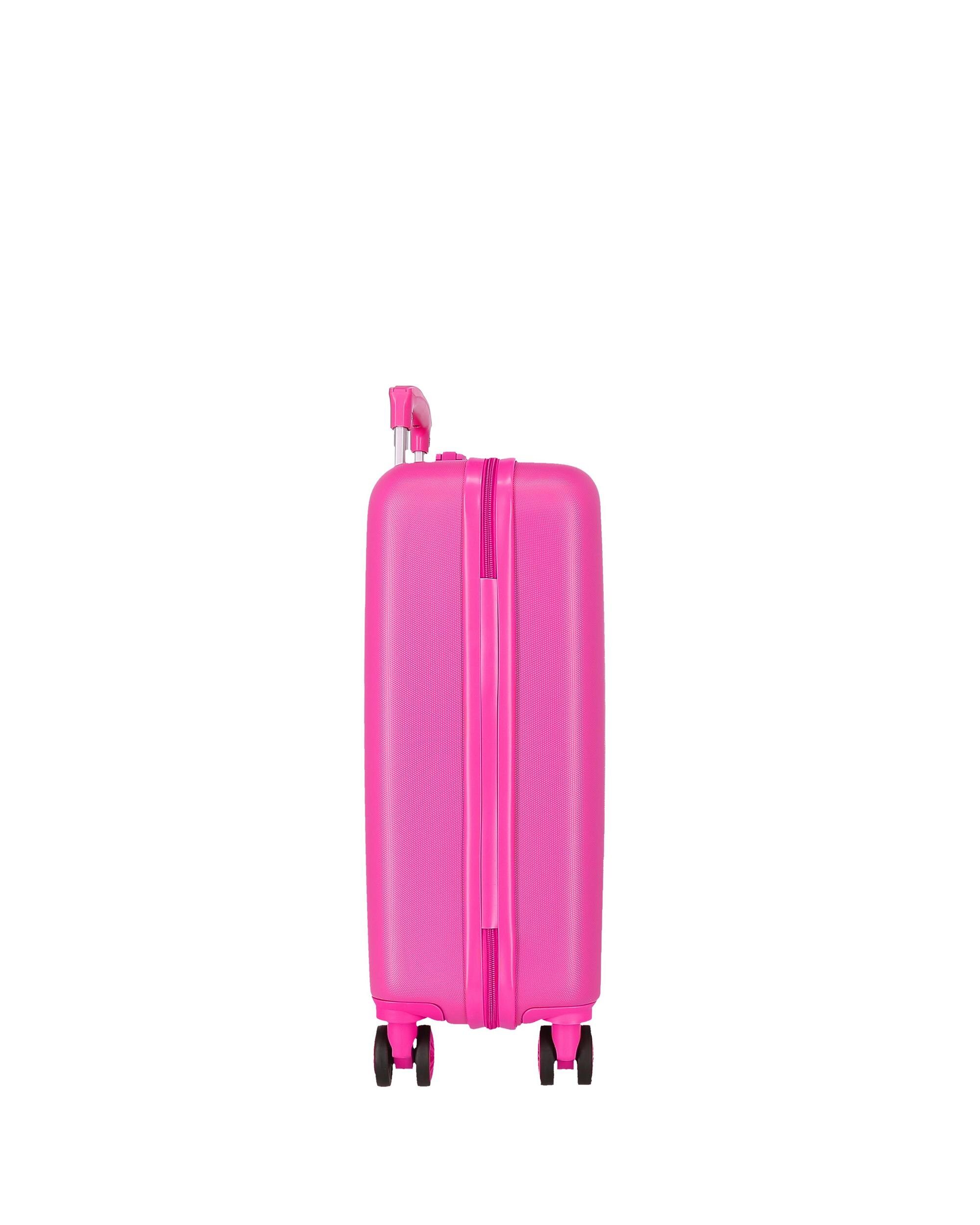 Mala de Cabine Luna Rígida 55 Cm Fúcsia com Capacidade de 35l Fúcsia-4