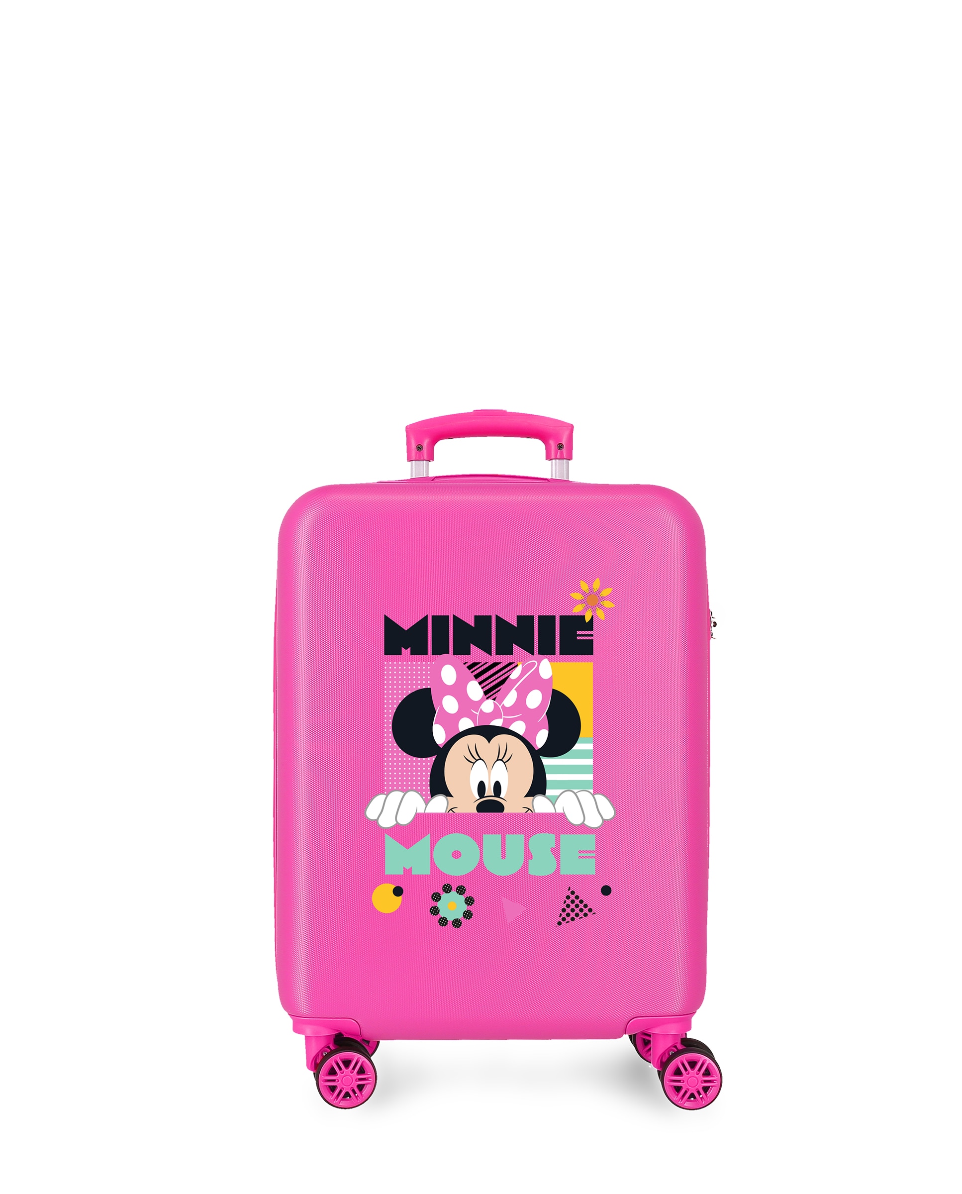Mala de Cabine Fantasy Minnie Geometric Rígida com Capacidade de 35 L Rosa-1