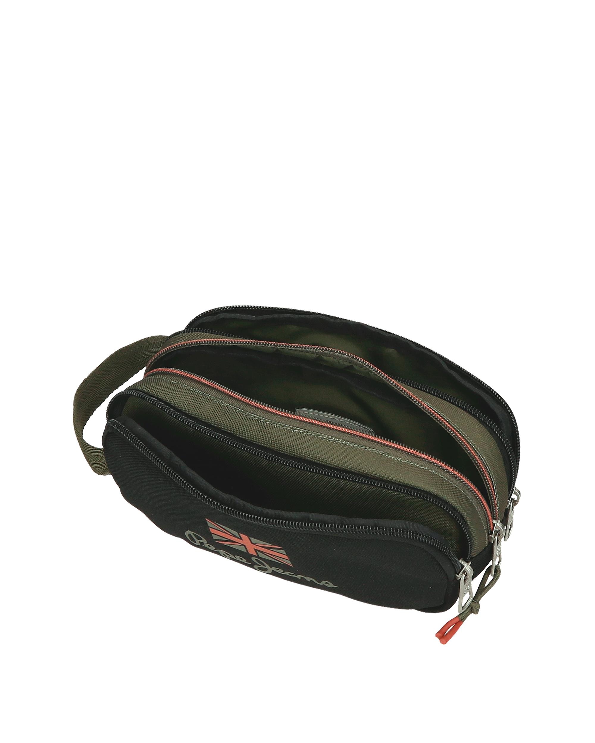 Estojo Ponder Triplo Compartimento e Alça Lateral Preto-4